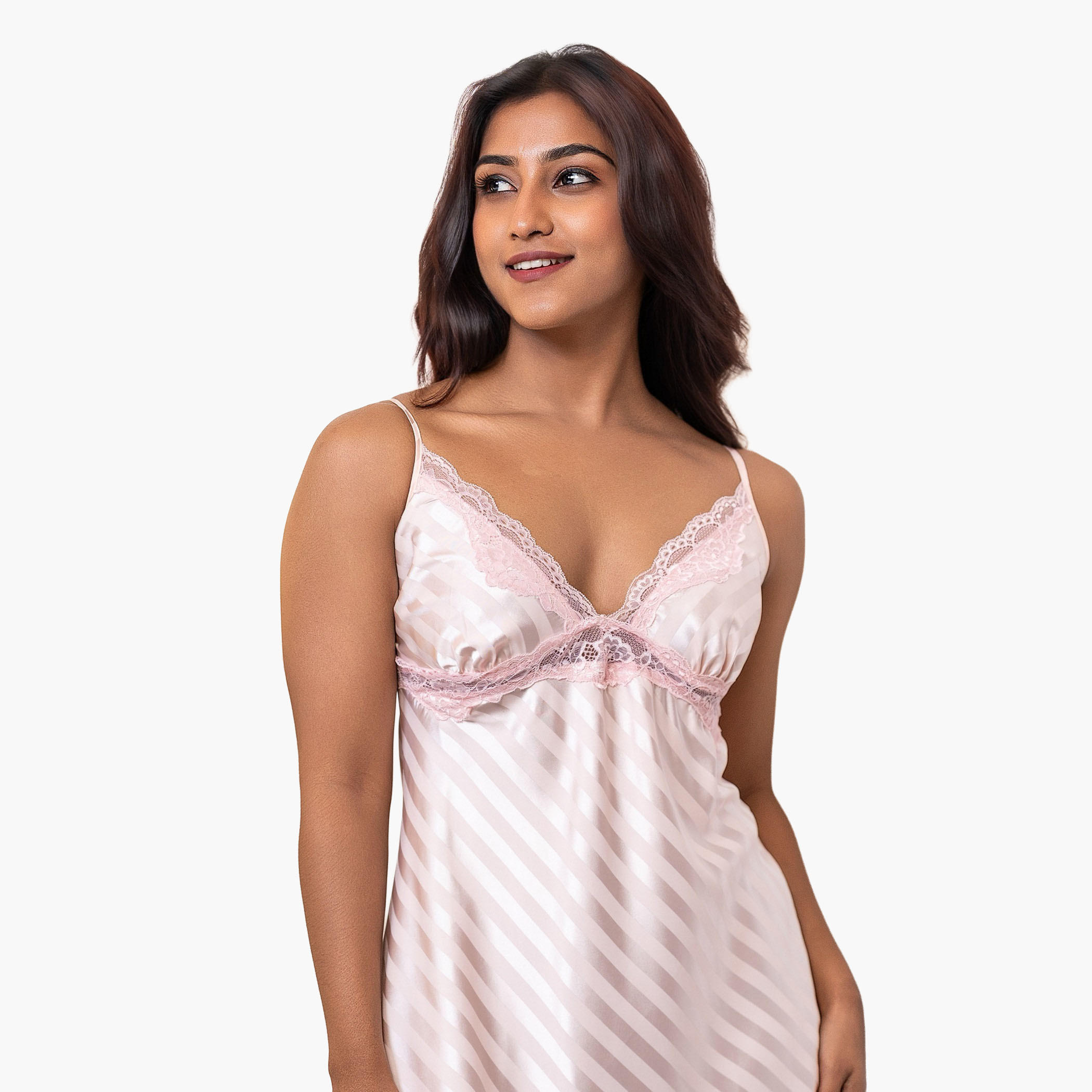 قميص نوم دون أكمام بتفاصيل دانتيل من آدارايا-women-clothing-nightwear-nighties-image-2