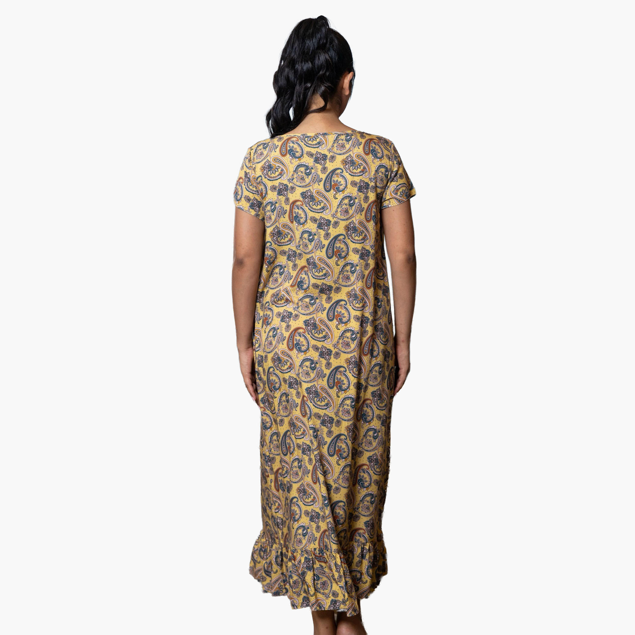 قميص نوم بأكمام قصيرة وطبعات من آدارايا-women-clothing-nightwear-nighties-image-4