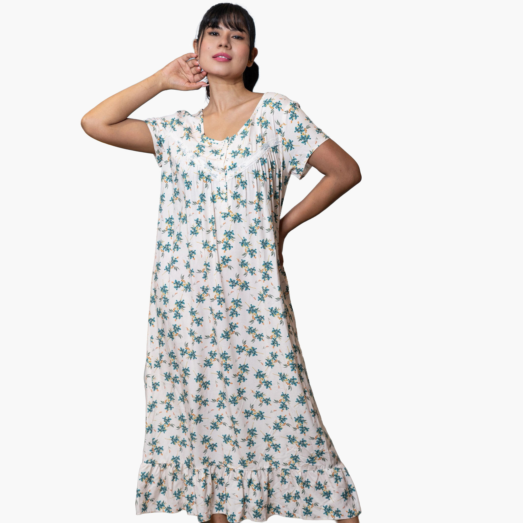 Aadaraya Night Dress Short Sleeves Printed-PROMO_SP_AE_2FOR149_110625-image-1