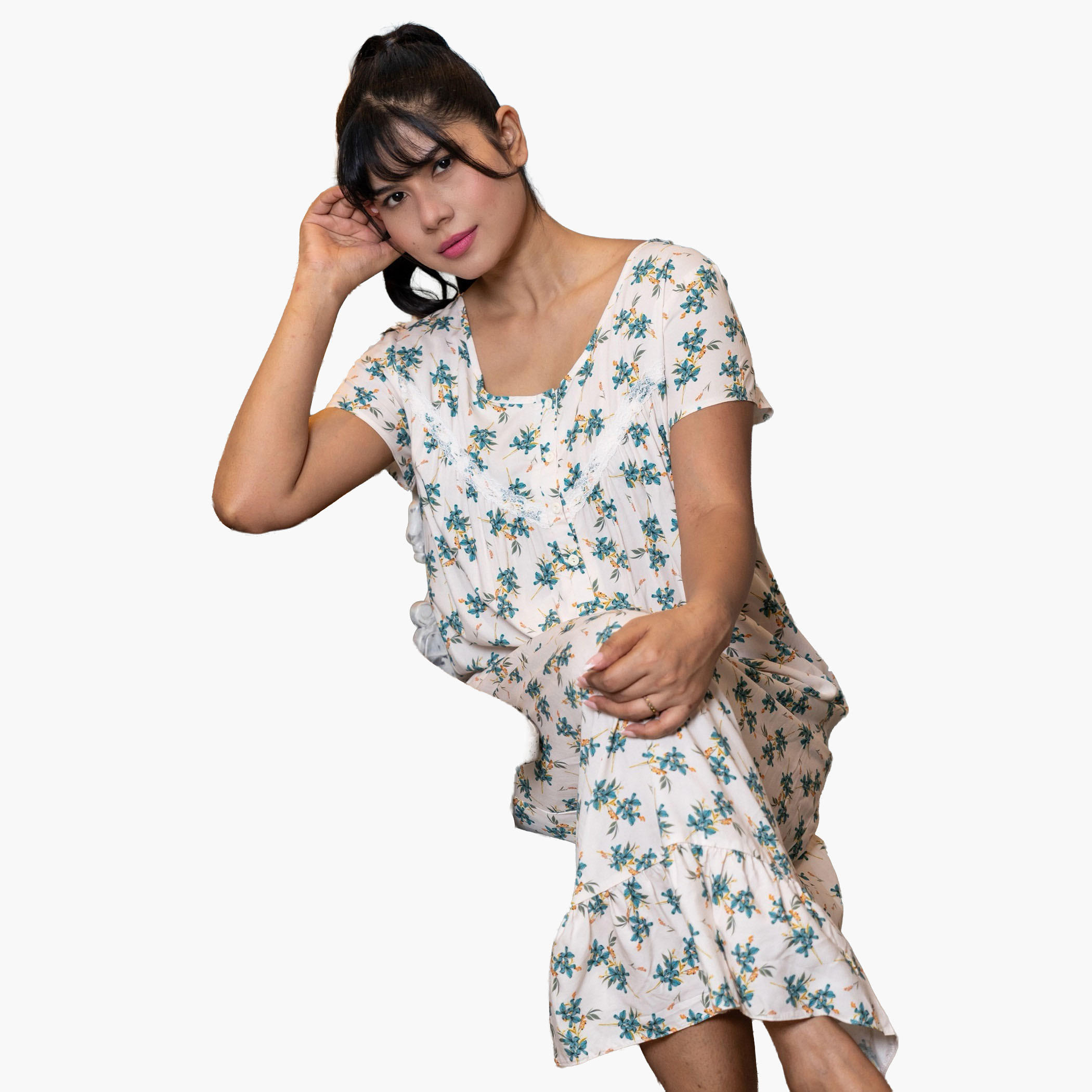 Aadaraya Night Dress Short Sleeves Printed-PROMO_SP_AE_2FOR149_110625-image-4