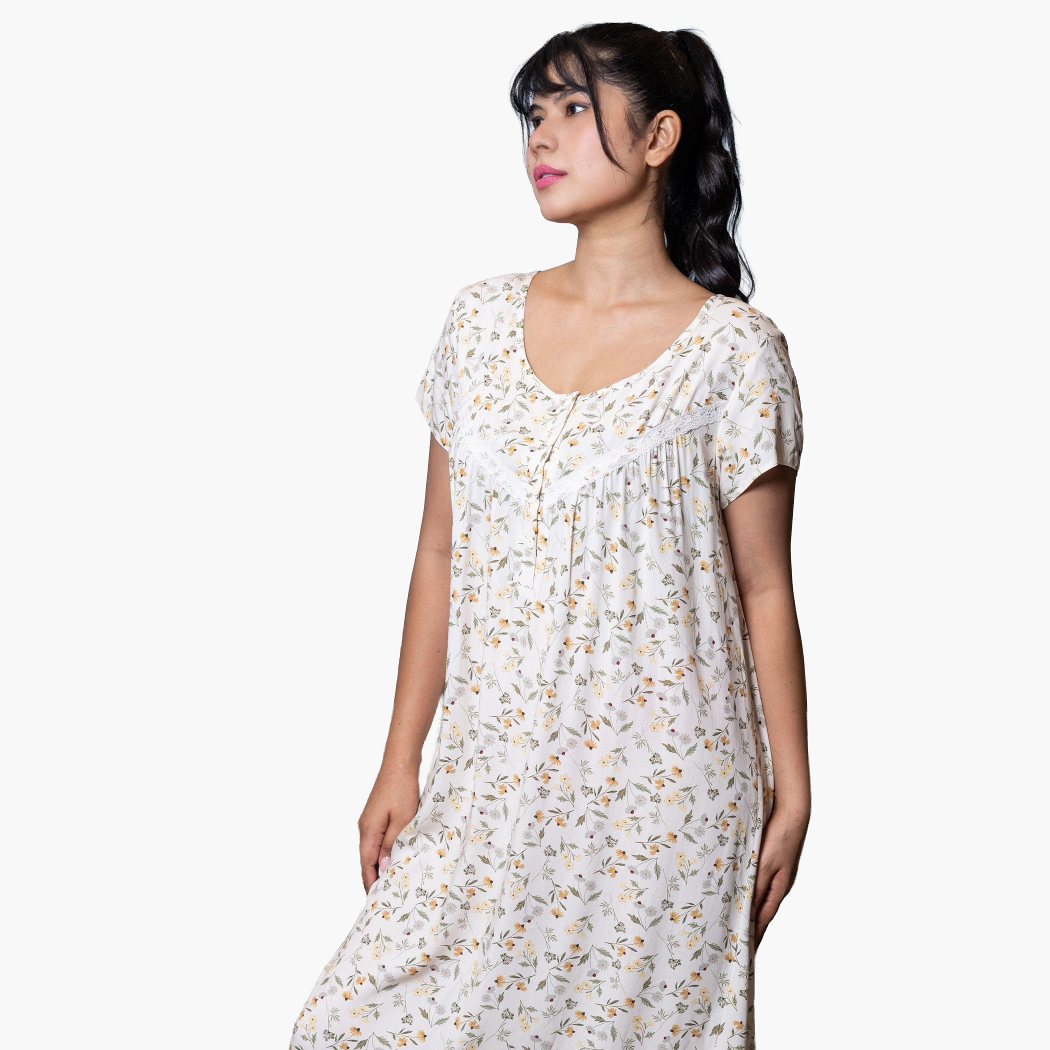 فستان نوم بأكمام قصيرة وطبعات من آدارايا-women-clothing-nightwear-nighties-image-18