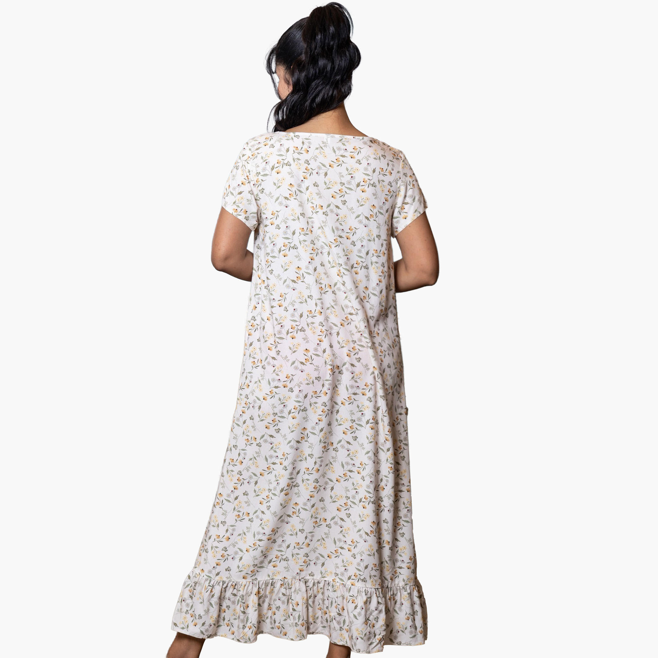 فستان نوم بأكمام قصيرة وطبعات من آدارايا-women-clothing-nightwear-nighties-image-19