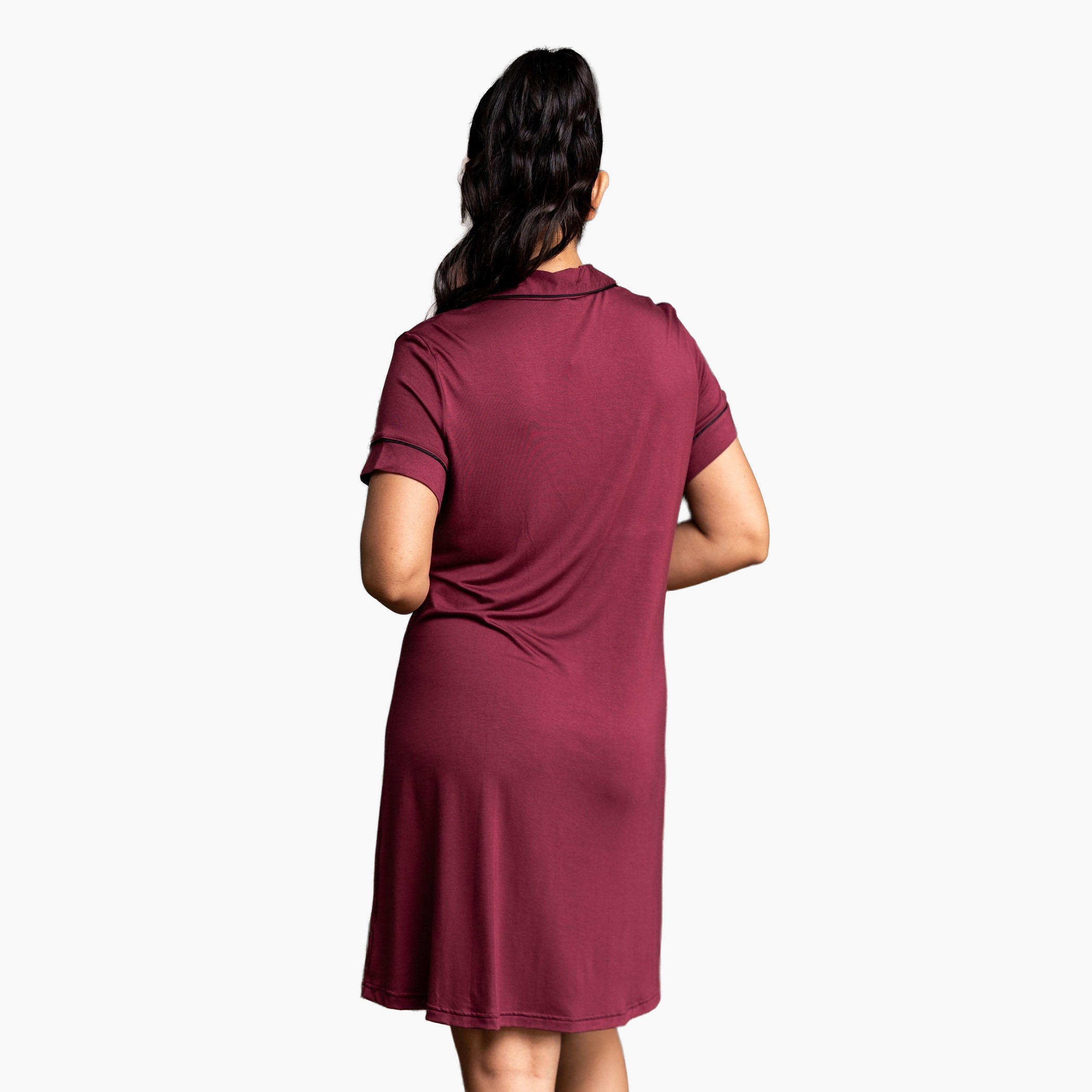 Aadaraya Short Sleepshirt Short Sleeves-women-clothing-nightwear-nighties-image-2