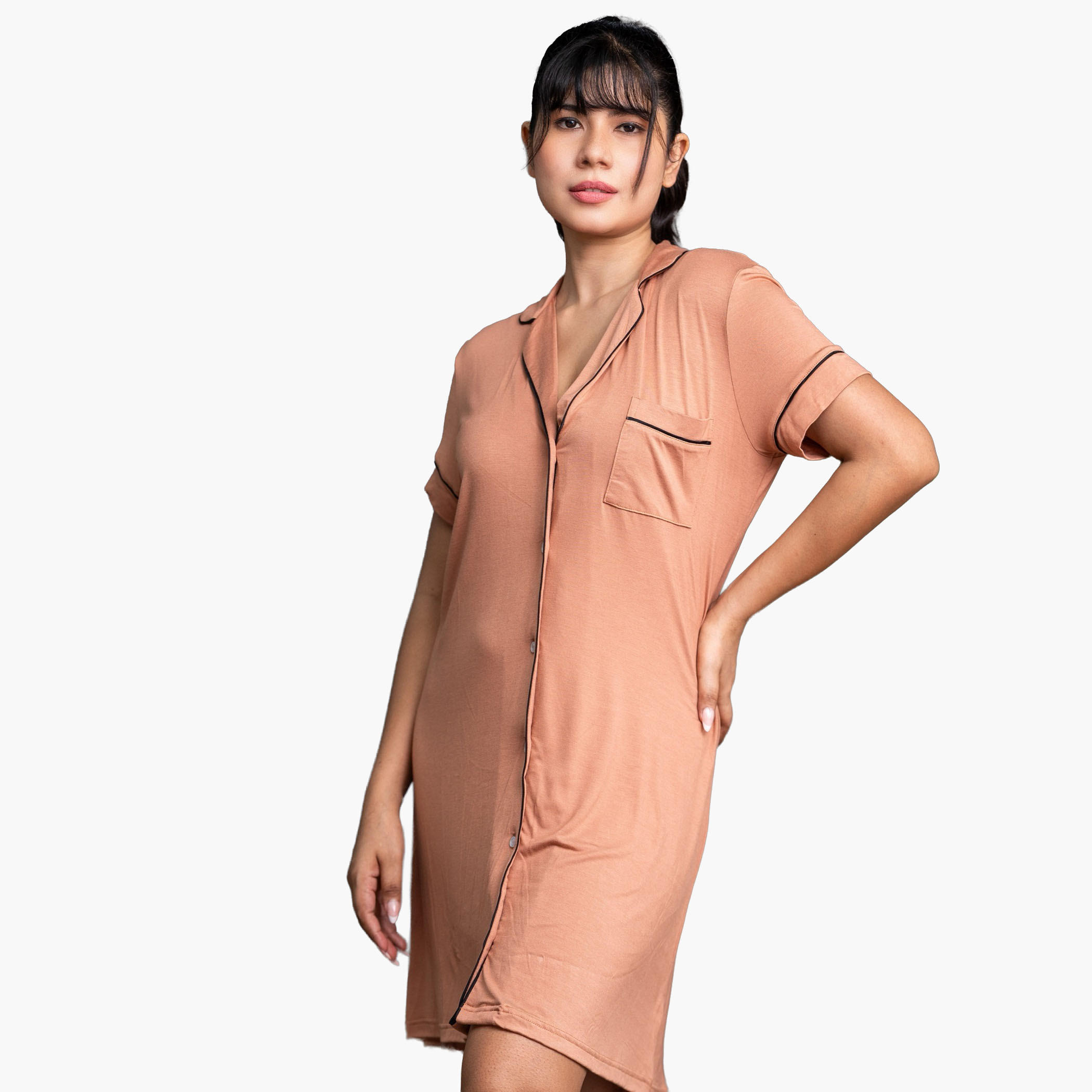 Aadaraya Short Sleepshirt Short Sleeves-women-clothing-nightwear-nighties-image-2