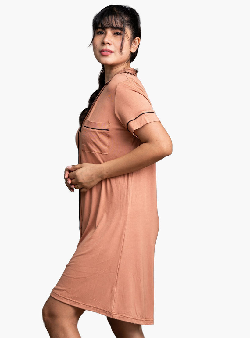 قميص نوم قصير بأكمام قصيرة من آدارايا-women-clothing-nightwear-nighties-image-4