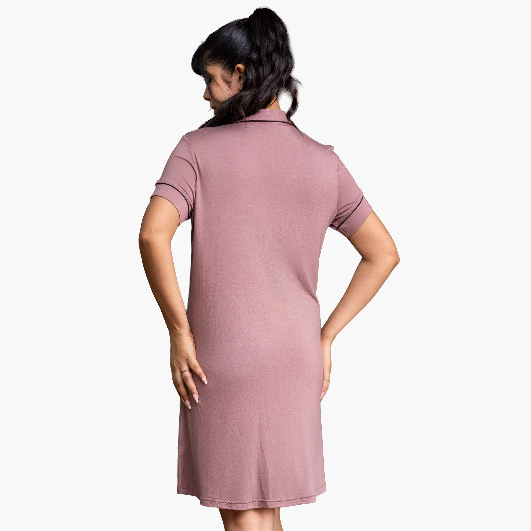 Aadaraya Short Sleepshirt Short Sleeves-women-clothing-nightwear-nighties-image-2