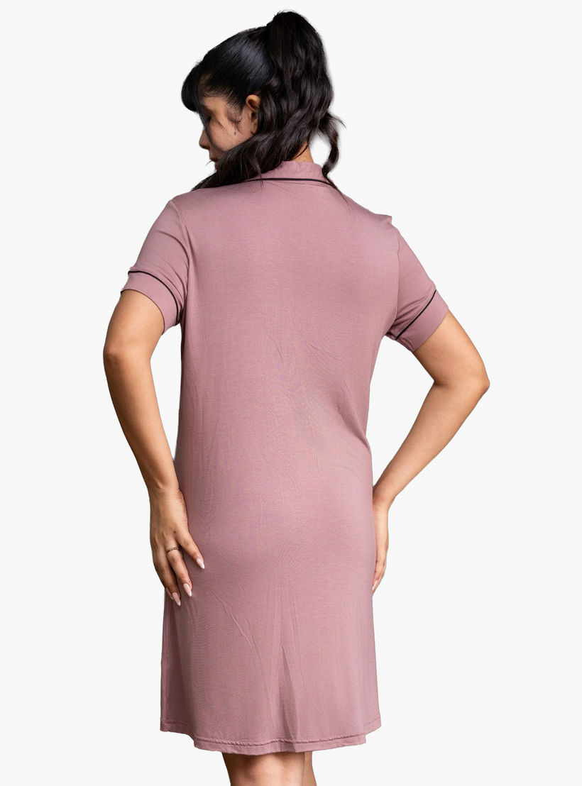 Aadaraya Short Sleepshirt Short Sleeves-women-clothing-nightwear-nighties-image-2