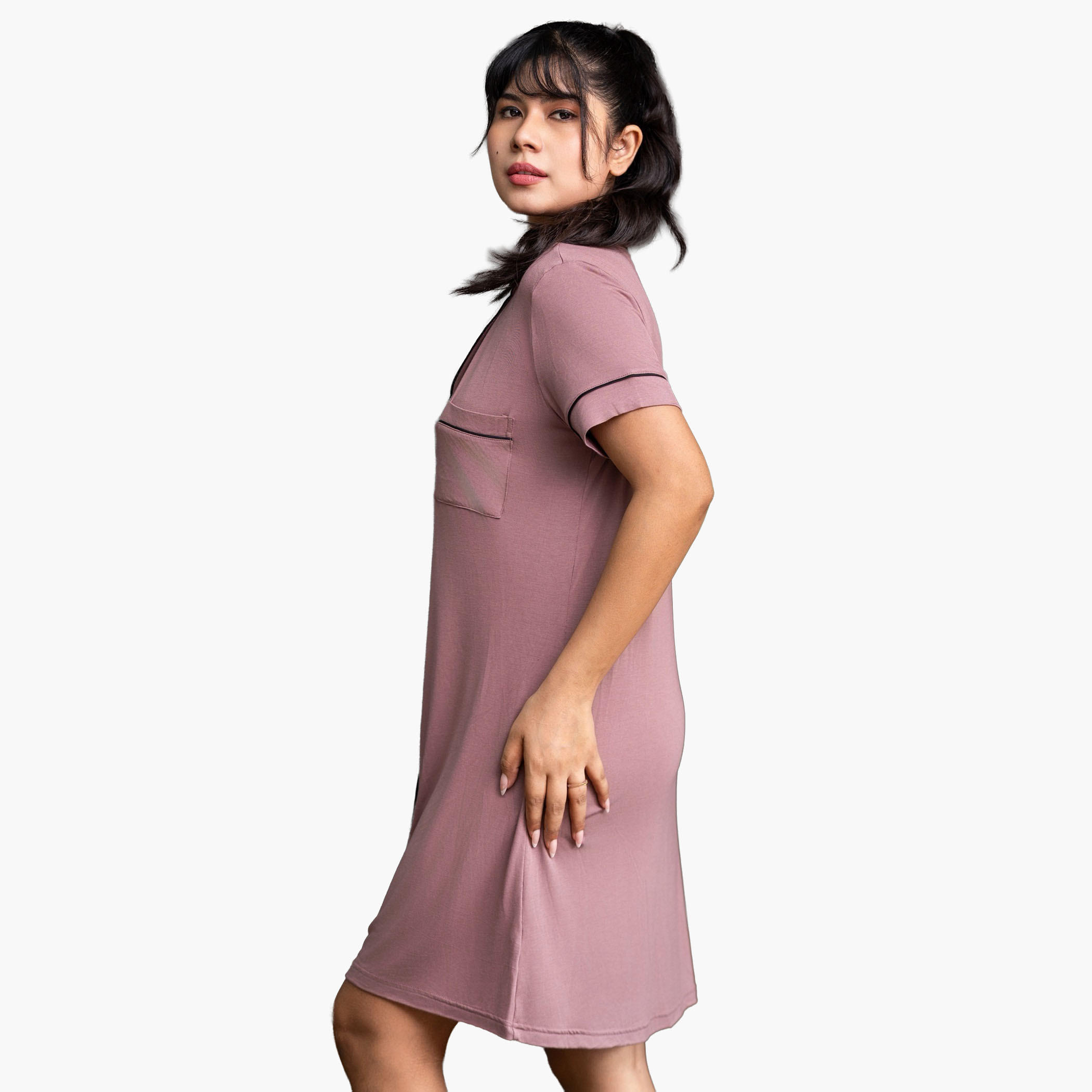 Aadaraya Short Sleepshirt Short Sleeves-women-clothing-nightwear-nighties-image-3