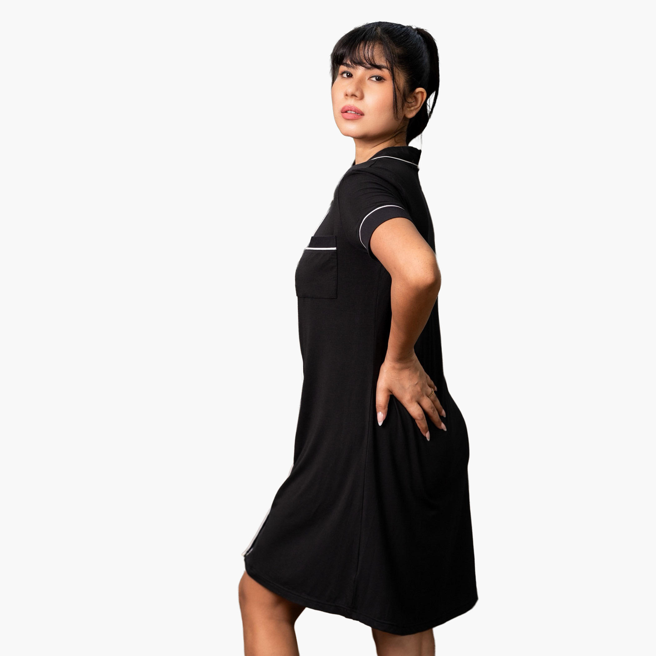 Aadaraya Short Sleepshirt Short Sleeves-women-clothing-nightwear-nighties-image-4