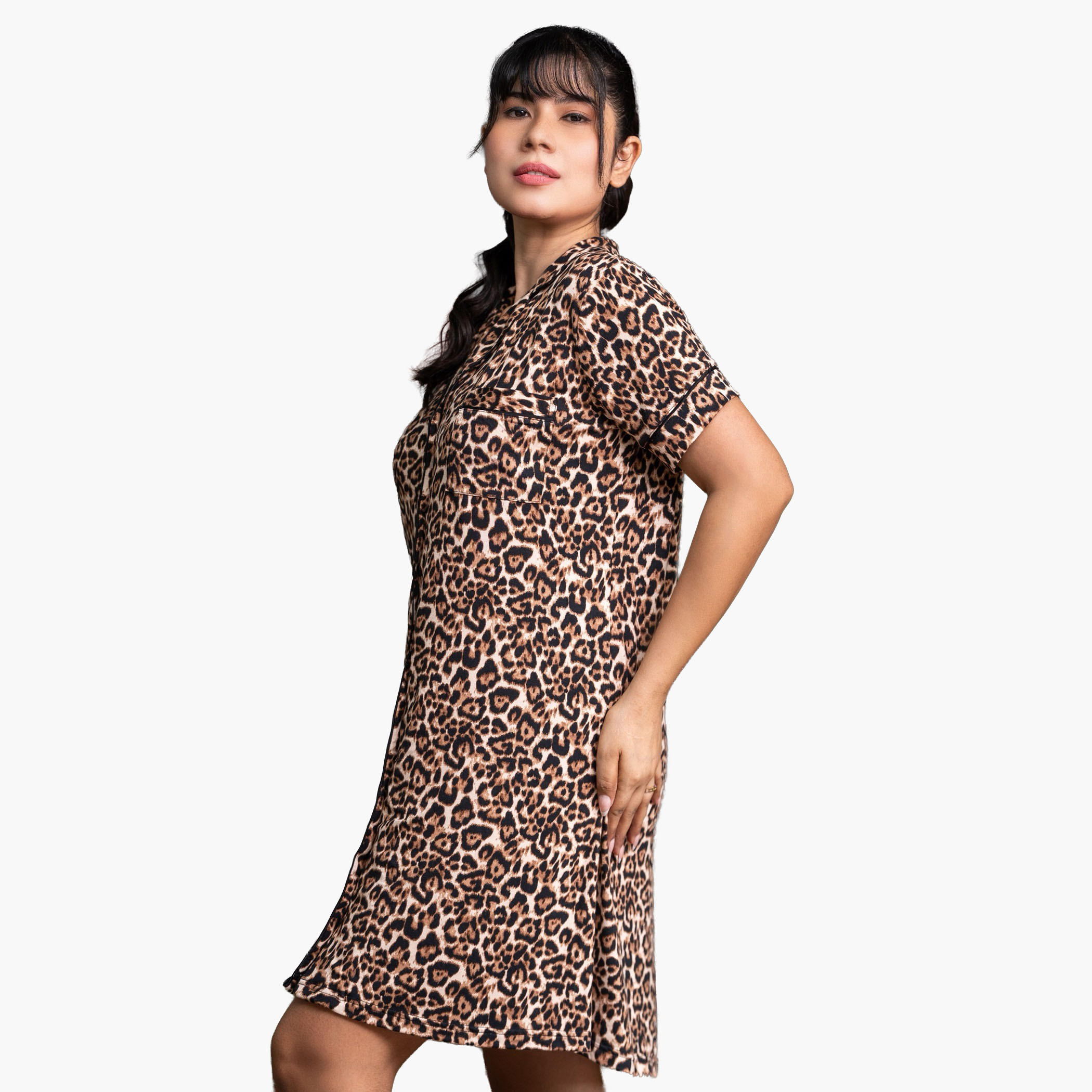 قميص نوم قصير بأكمام قصيرة وطبعات من آدارايا-women-clothing-nightwear-nighties-image-4