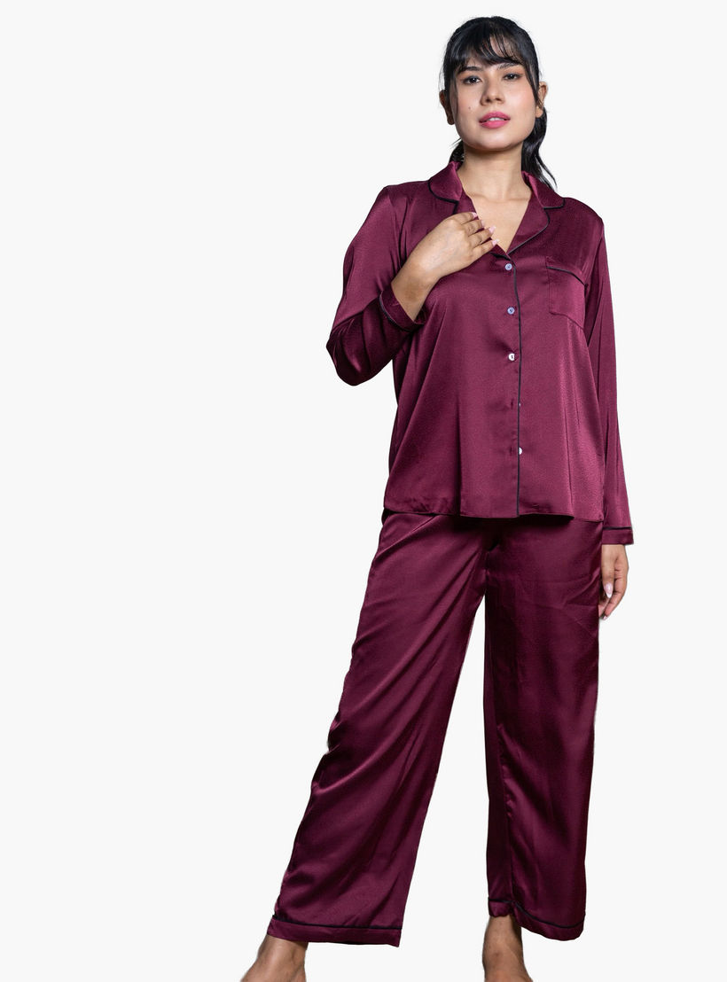 طقم بنطلون بيجاما وقميص من آدارايا-women-clothing-nightwear-pyjamas-longsets-image-1