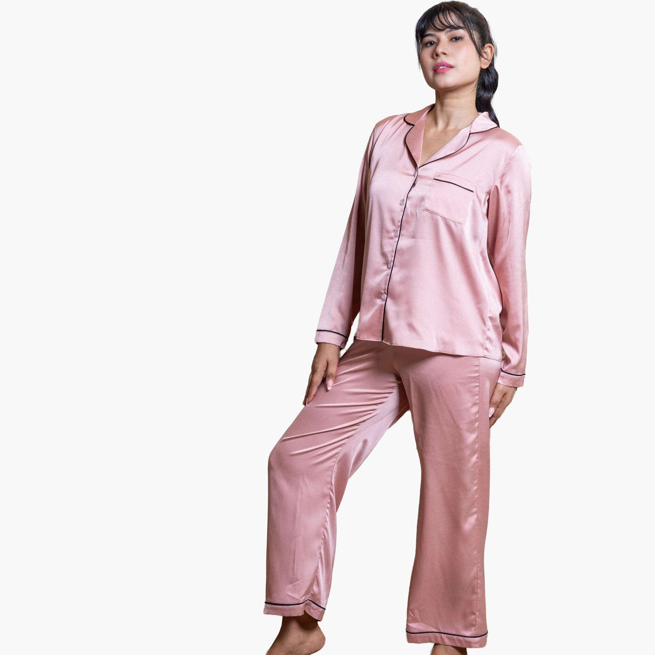 طقم بنطلون بيجاما وقميص من آدارايا-women-clothing-nightwear-pyjamas-longsets-image-1