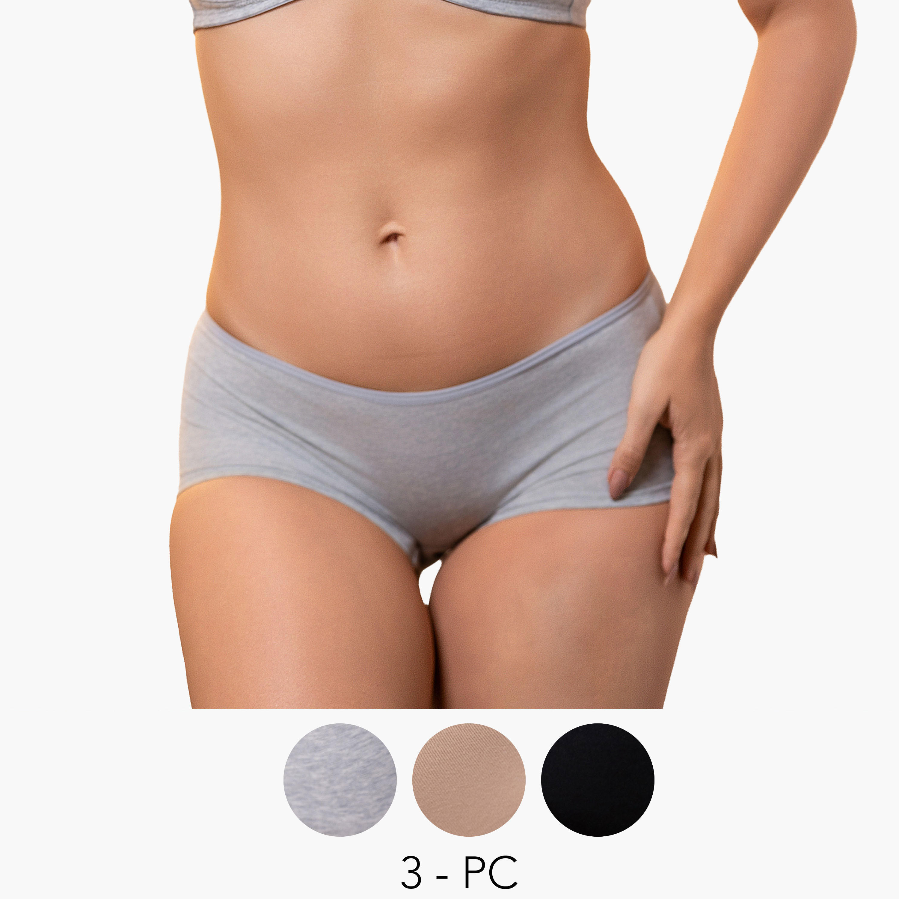 Set of 3 - Aadaraya Boyshorts Cotton-women-clothing-lingerie-panties-image-1