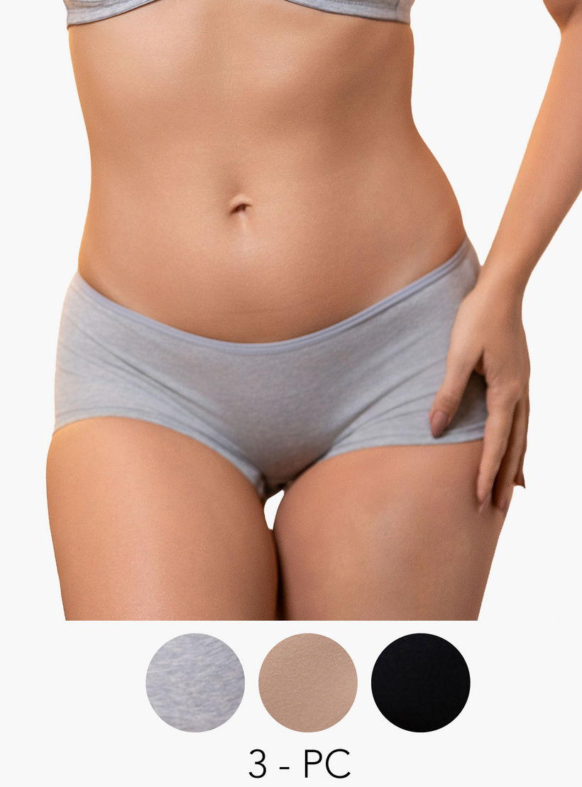 Set of 3 - Aadaraya Boyshorts Cotton-women-clothing-lingerie-panties-image-1