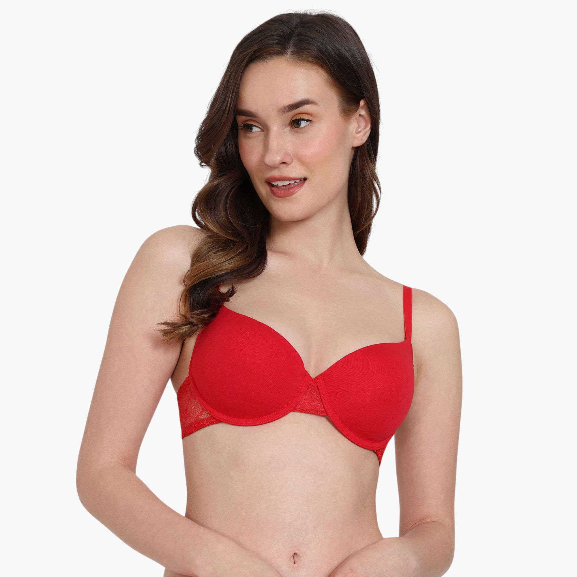 Zivame Lace Panel Padded Demi Bra-women-clothing-lingerie-bras-image-5