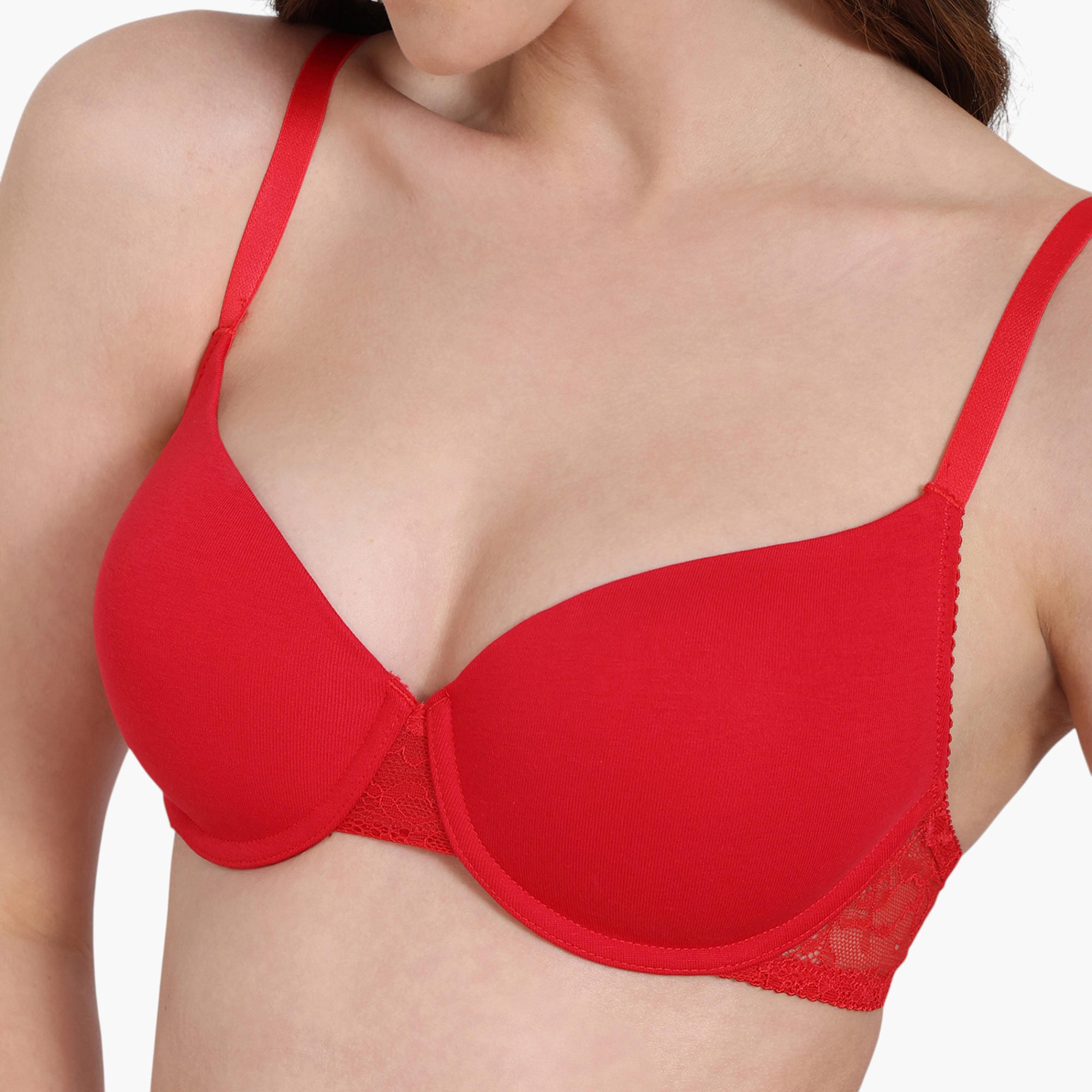 Zivame Lace Panel Padded Demi Bra-women-clothing-lingerie-bras-image-8