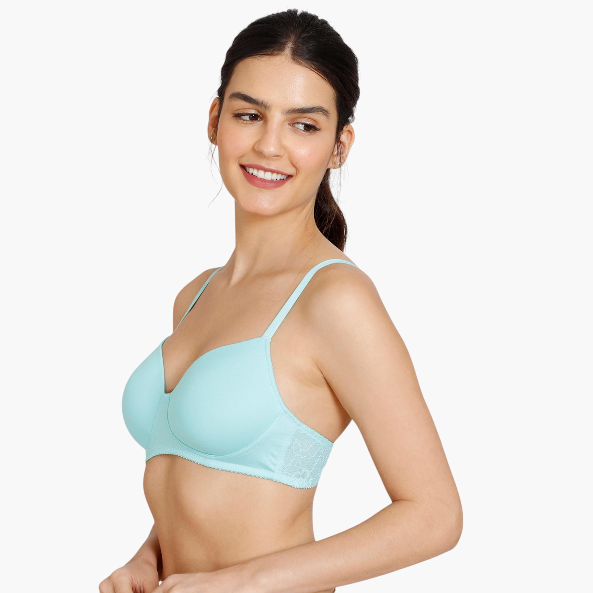 Zivame Lace Panel Padded Non-Wired Bra-women-clothing-lingerie-bras-image-3