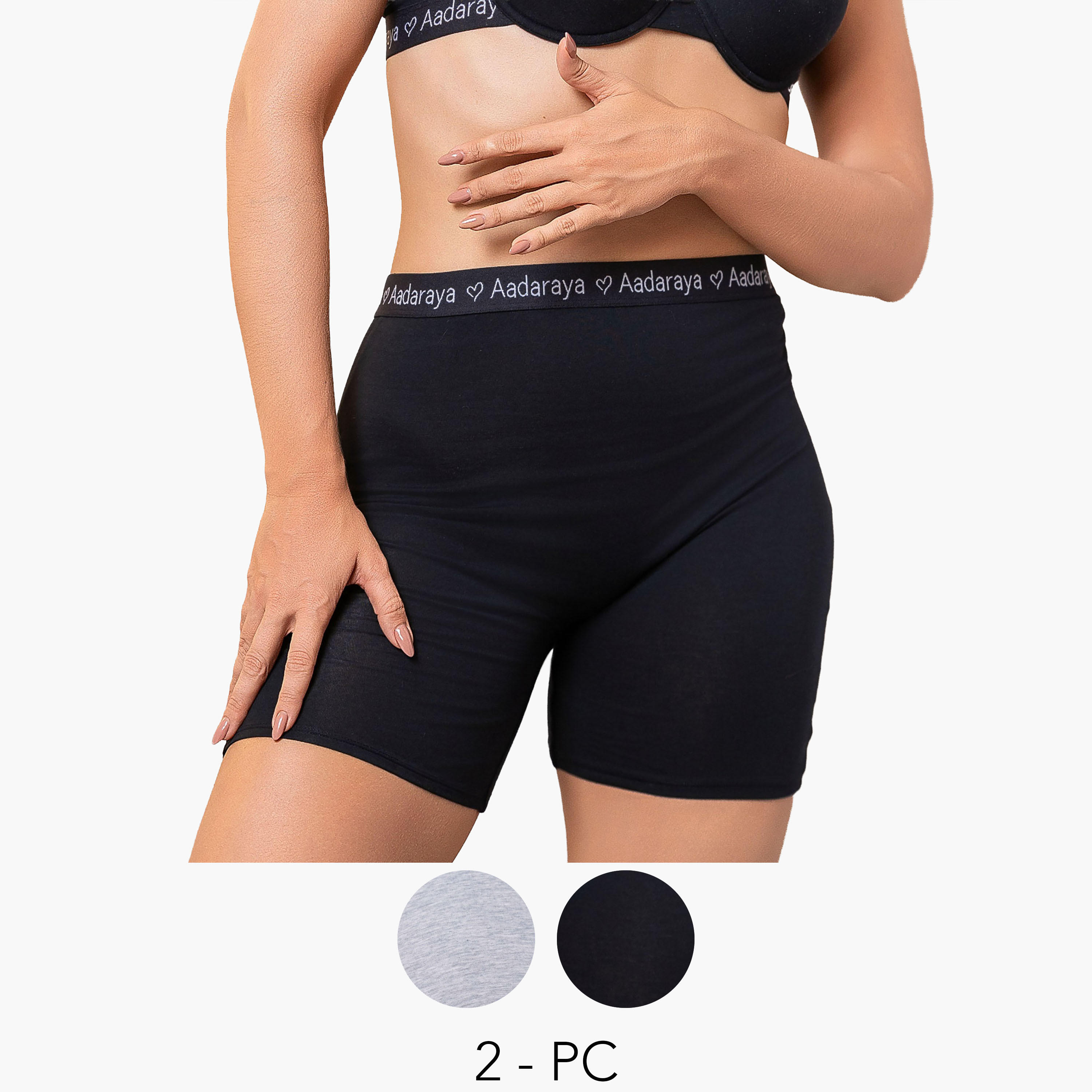 Set of 2 - Aadaraya Shapewear Shorts-women-clothing-lingerie-panties-image-1