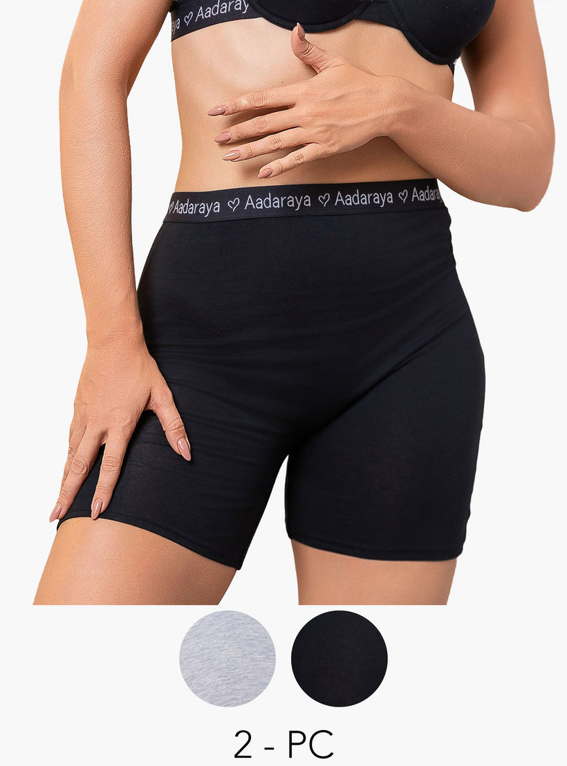Set of 2 - Aadaraya Shapewear Shorts-women-clothing-lingerie-panties-image-1