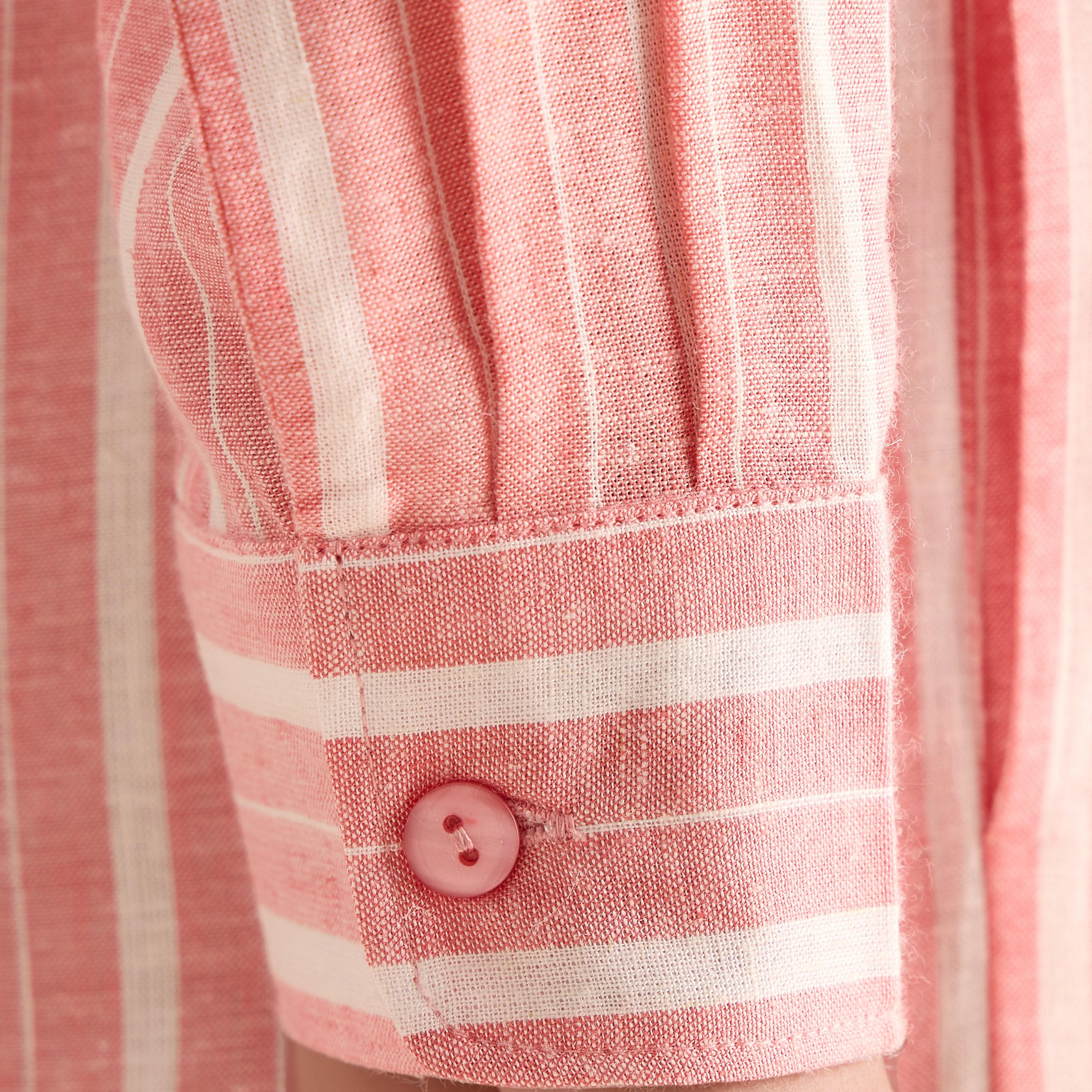 Pyjama Set Button-Down Linen Blend Shirt & Trousers-women-clothing-nightwear-pyjamas-longsets-image-6