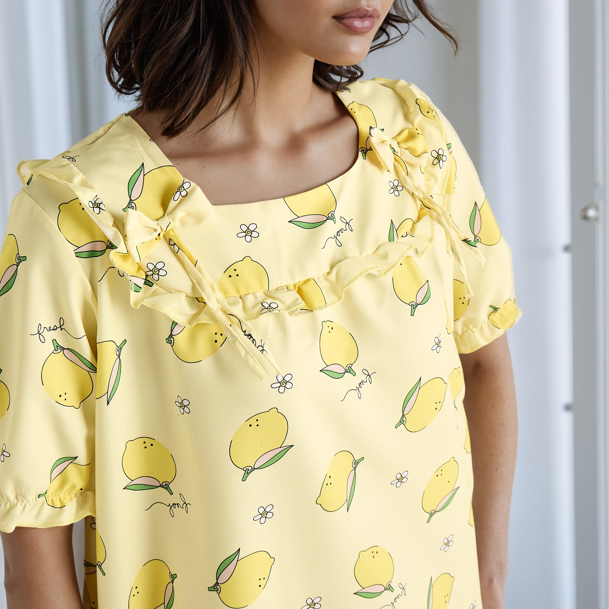 Printed Square Neck Night Dress-women-clothing-nightwear-nighties-image-4