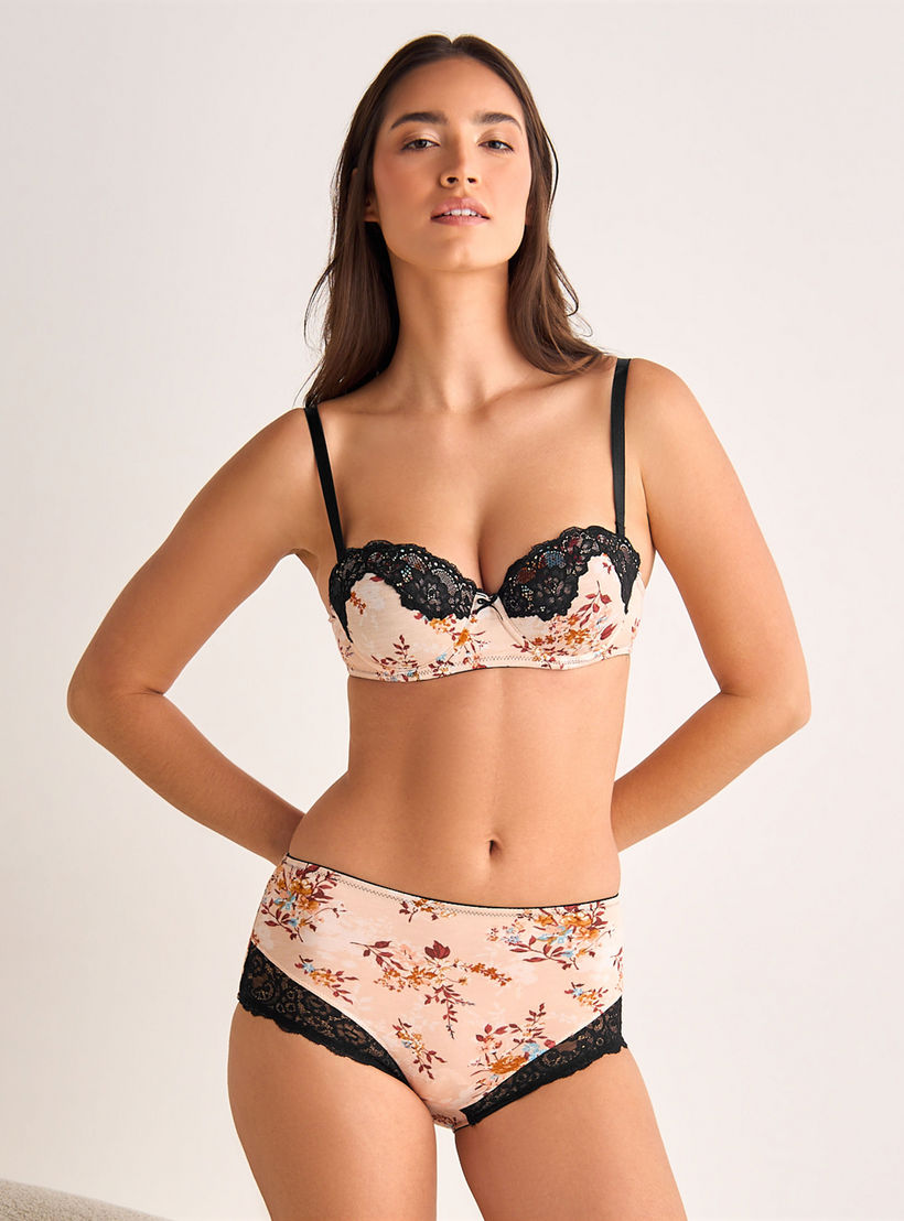 سروال داخلي بحواف دانتيل وطبعات زهرية من آدارايا-women-clothing-lingerie-panties-image-2