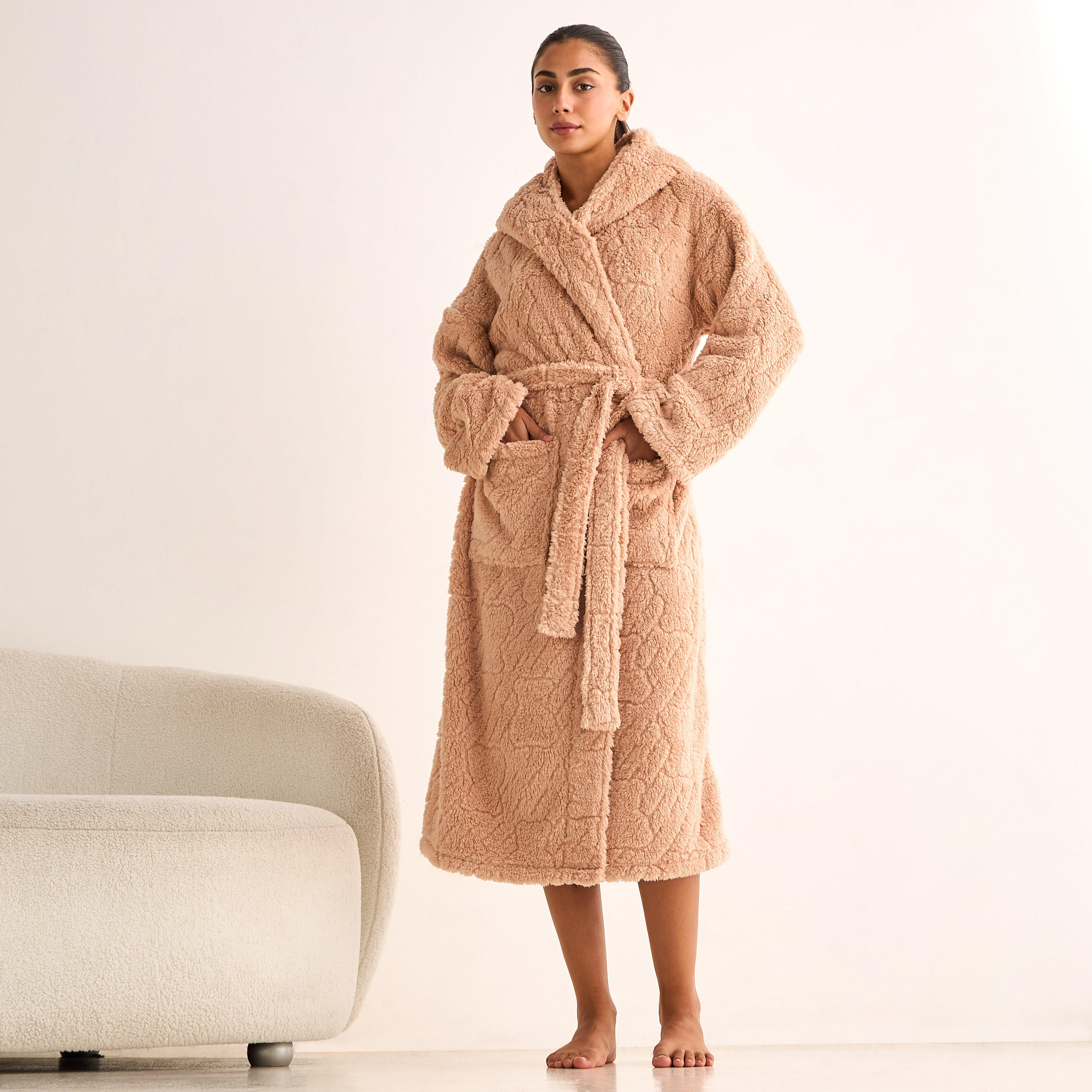 Robe Polyester with Belt-women-clothing-nightwear-robes-image-1