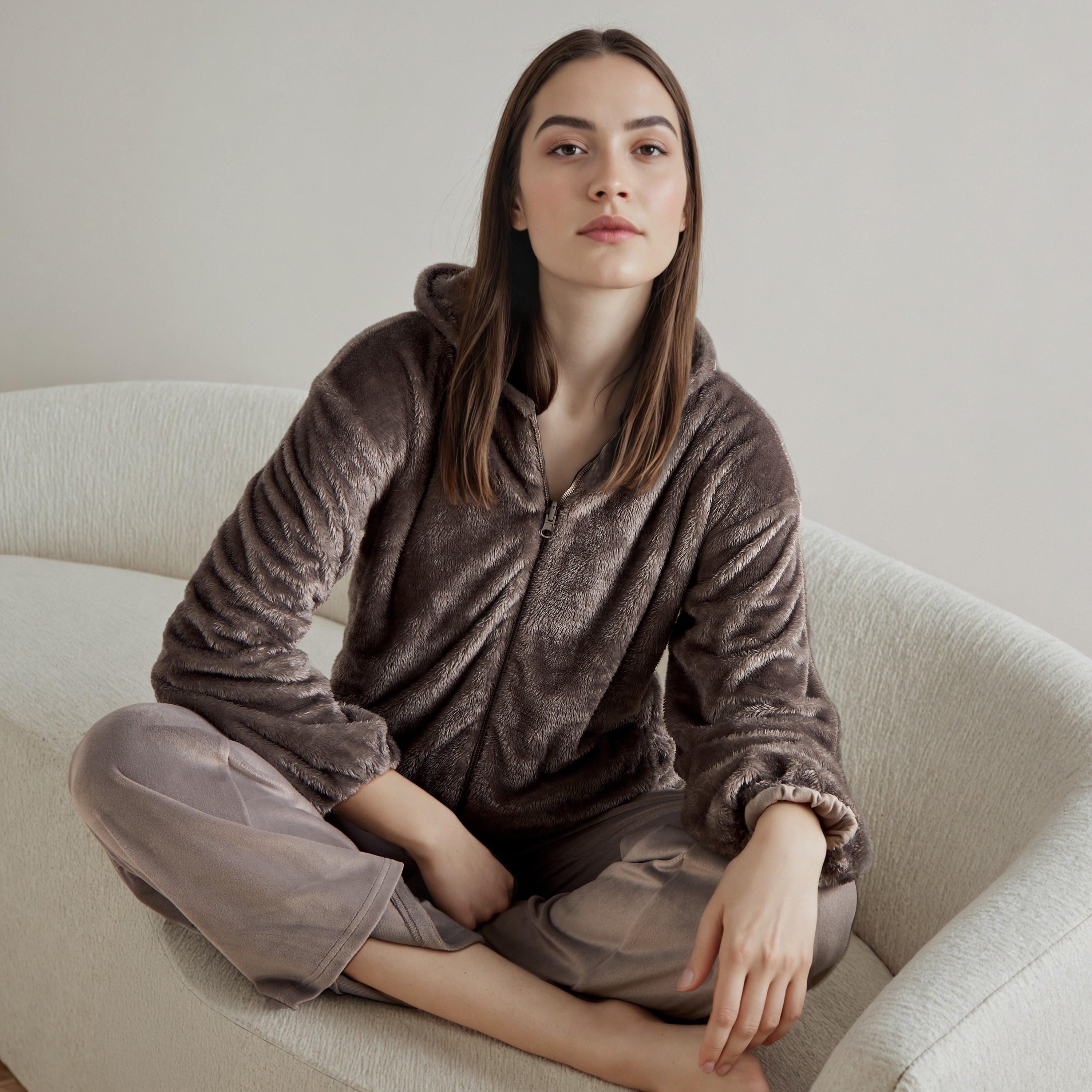 Plush Textured Pyjama Set-women-clothing-nightwear-pyjamas-longsets-image-2
