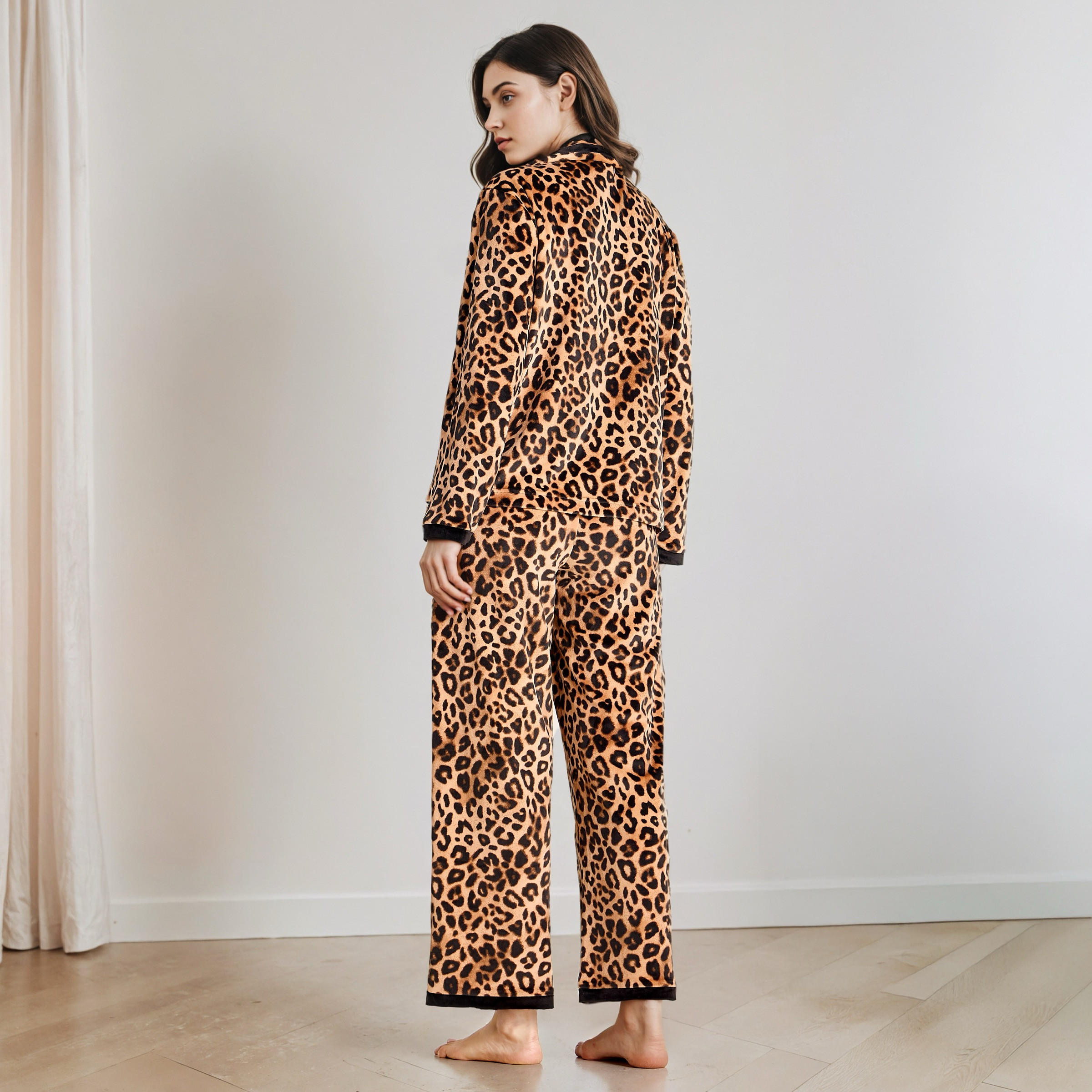 طقم بيجاما بطبعات حيوانات-women-clothing-nightwear-pyjamas-longsets-image-4