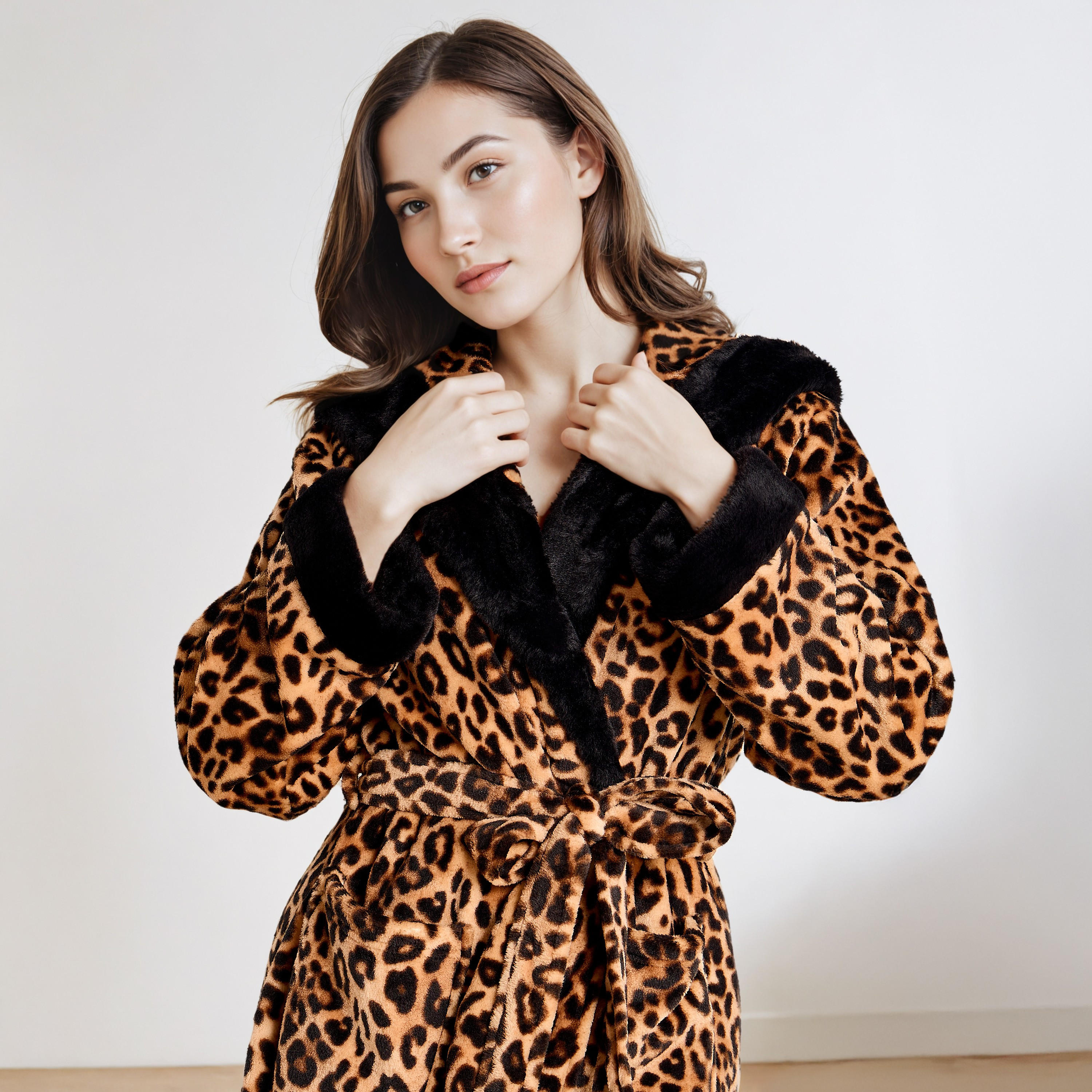 روب بقبعة وطبعات حيوانات-women-clothing-nightwear-robes-image-2