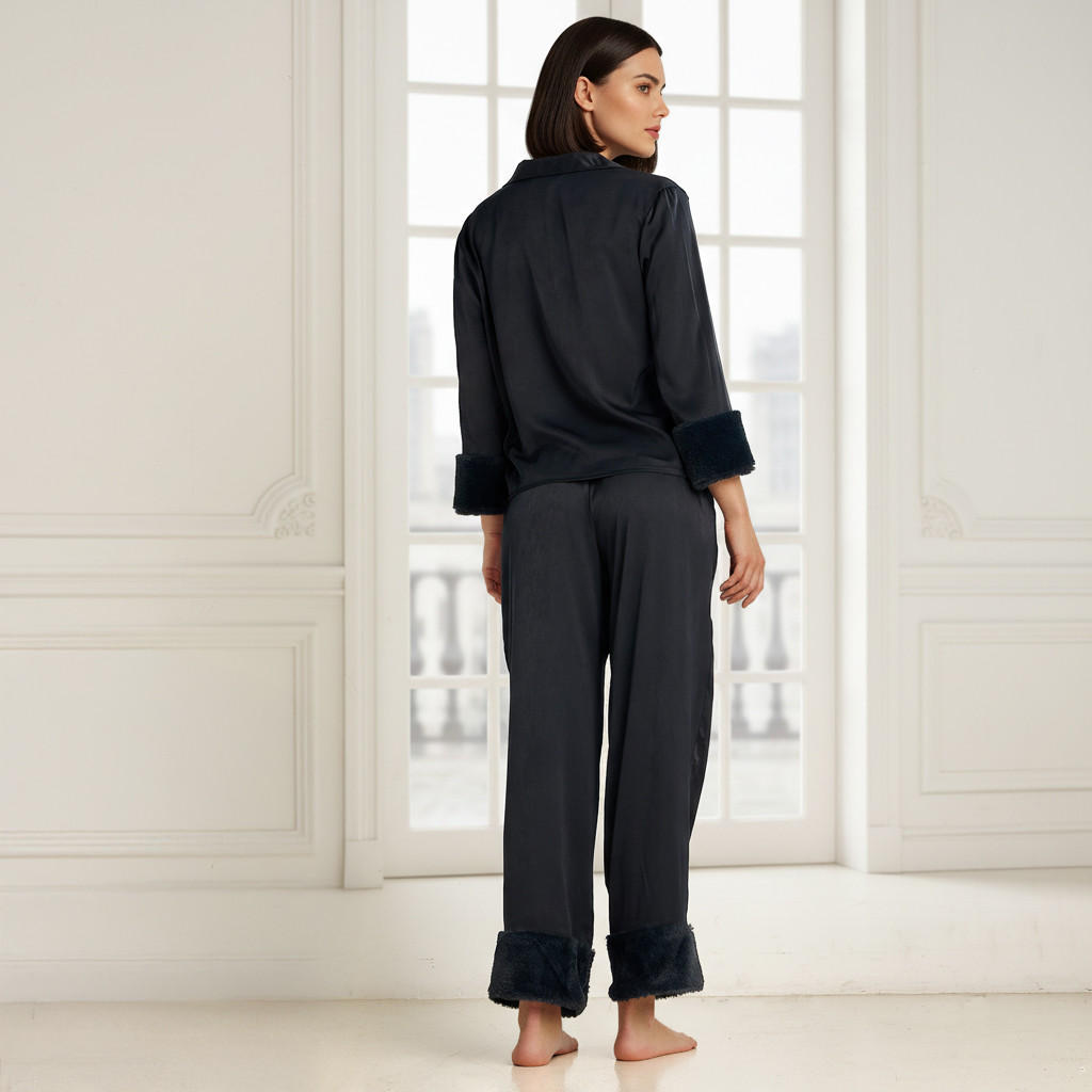 طقم بيجاما بنطلون وقميص-women-clothing-nightwear-pyjamas-longsets-image-4