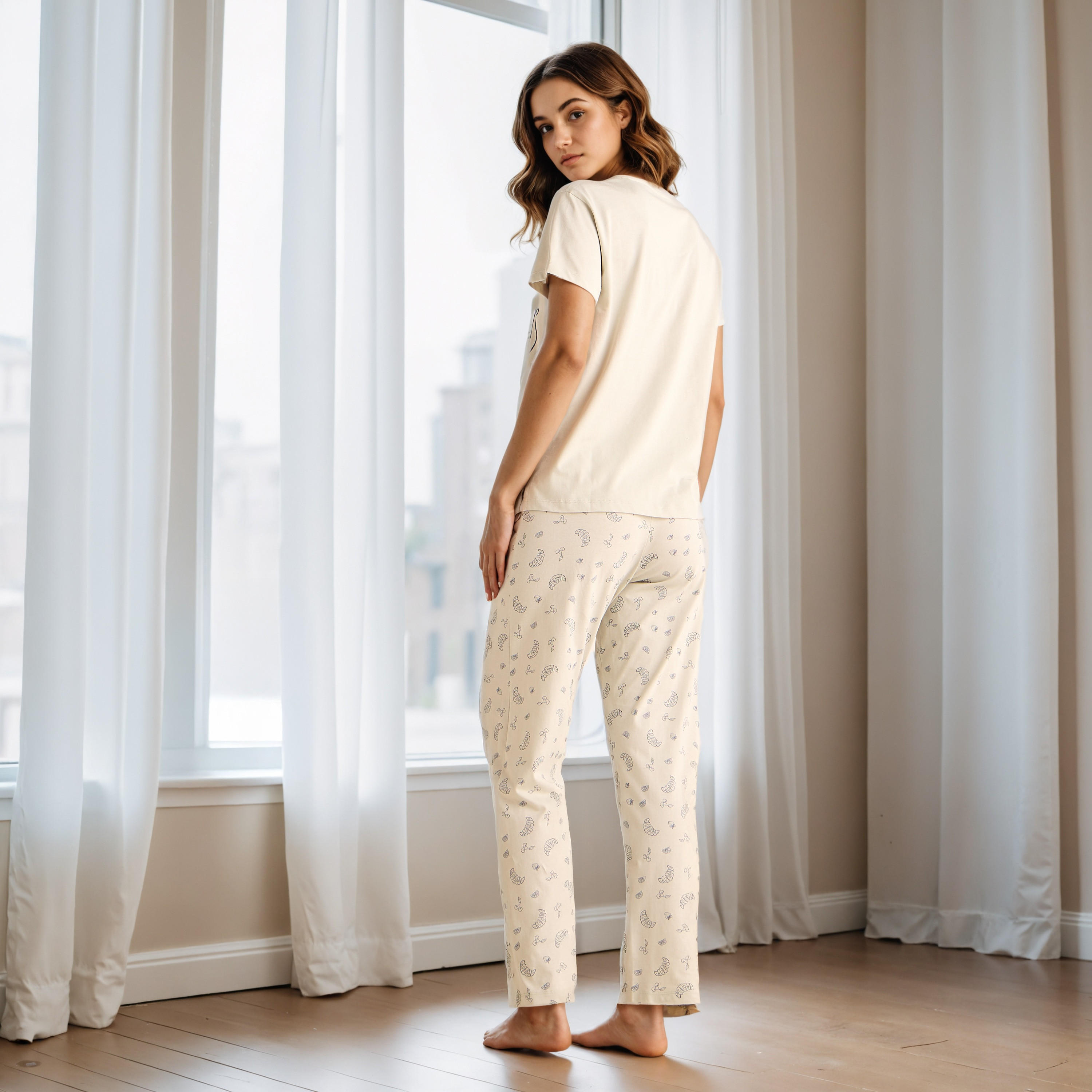 Printed Cotton Pyjama Set-women-clothing-nightwear-pyjamas-bottoms-image-2