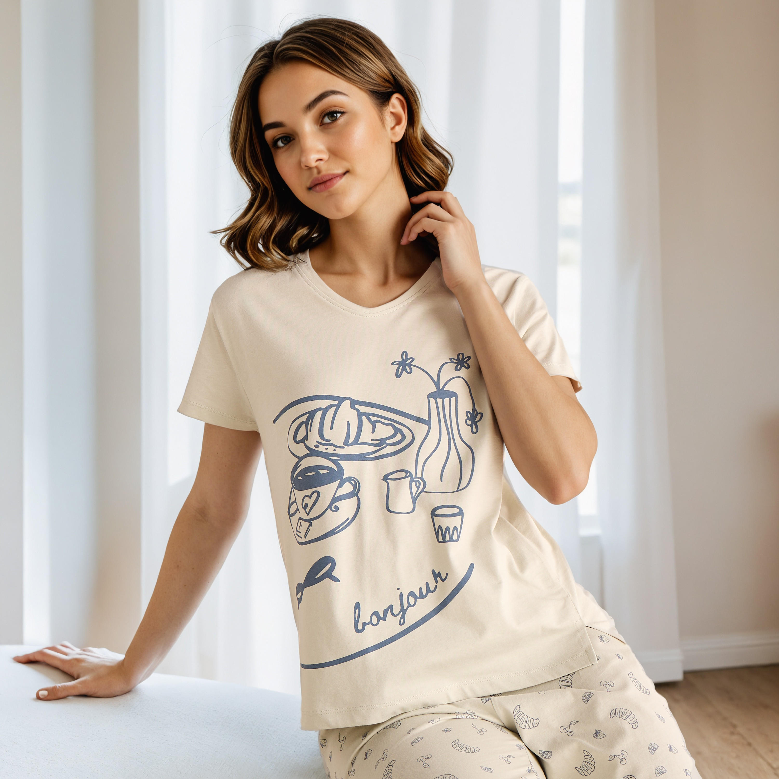 Printed Cotton Pyjama Set-women-clothing-nightwear-pyjamas-bottoms-image-3