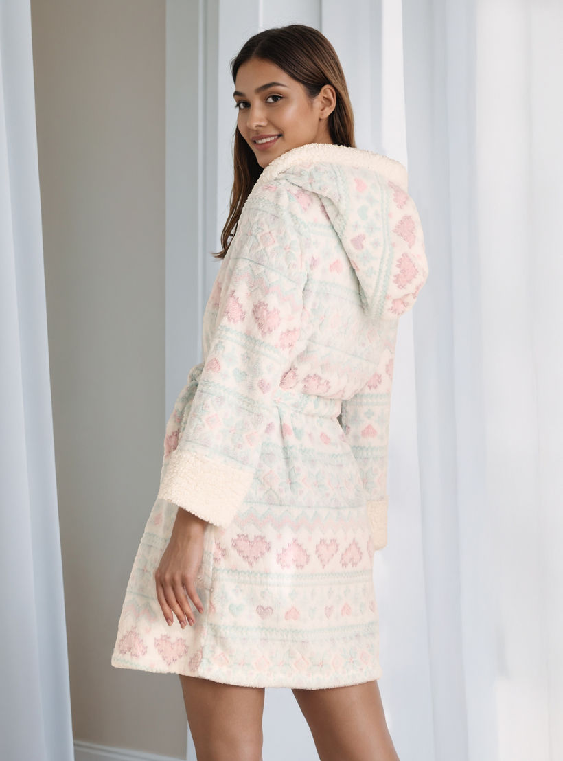 Hooded Night Robe with Pocket-women-clothing-nightwear-robes-image-2