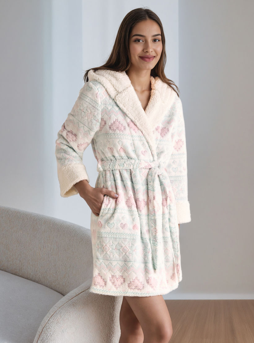 Hooded Night Robe with Pocket-women-clothing-nightwear-robes-image-5