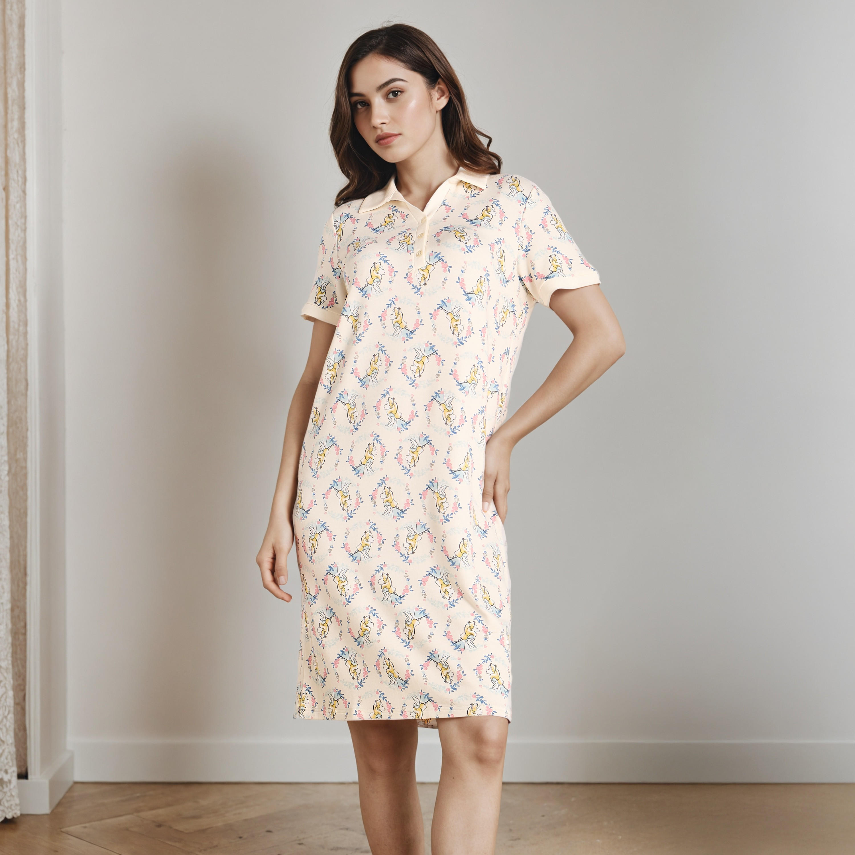 فستان نوم بياقة عادية-women-clothing-nightwear-nighties-image-5