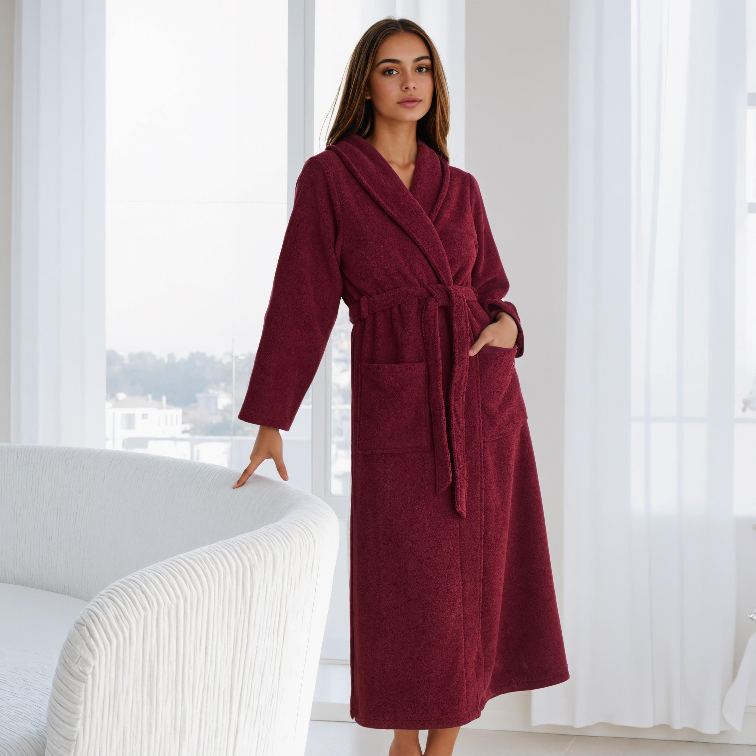 روب نوم مخمل بجيوب-women-clothing-nightwear-robes-image-5