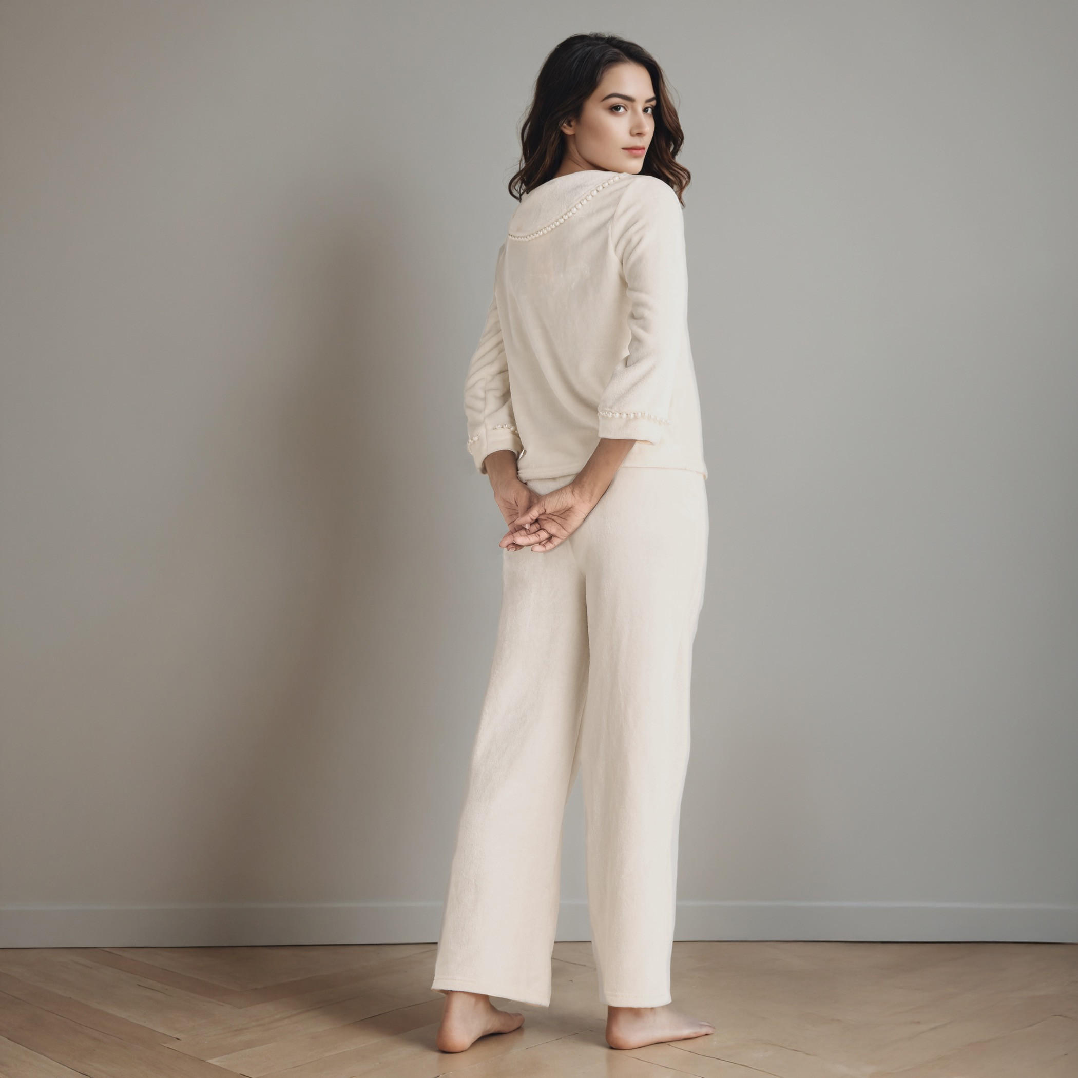 طقم بيجاما بارز الملمس-women-clothing-nightwear-pyjamas-longsets-image-3