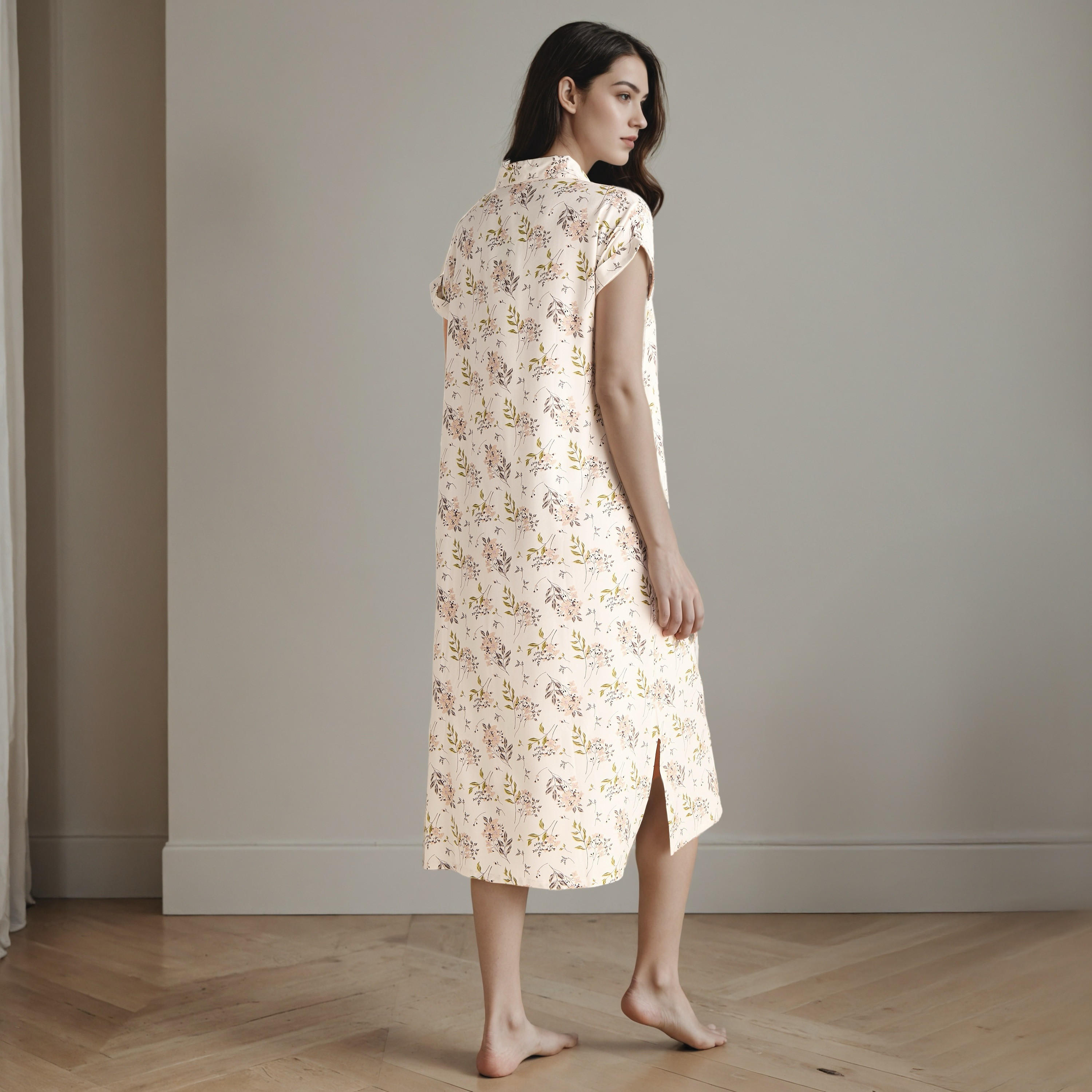 فساتين نوم متنوعة بياقة عادية وأزرار - طقم من 2-women-clothing-nightwear-nighties-image-4
