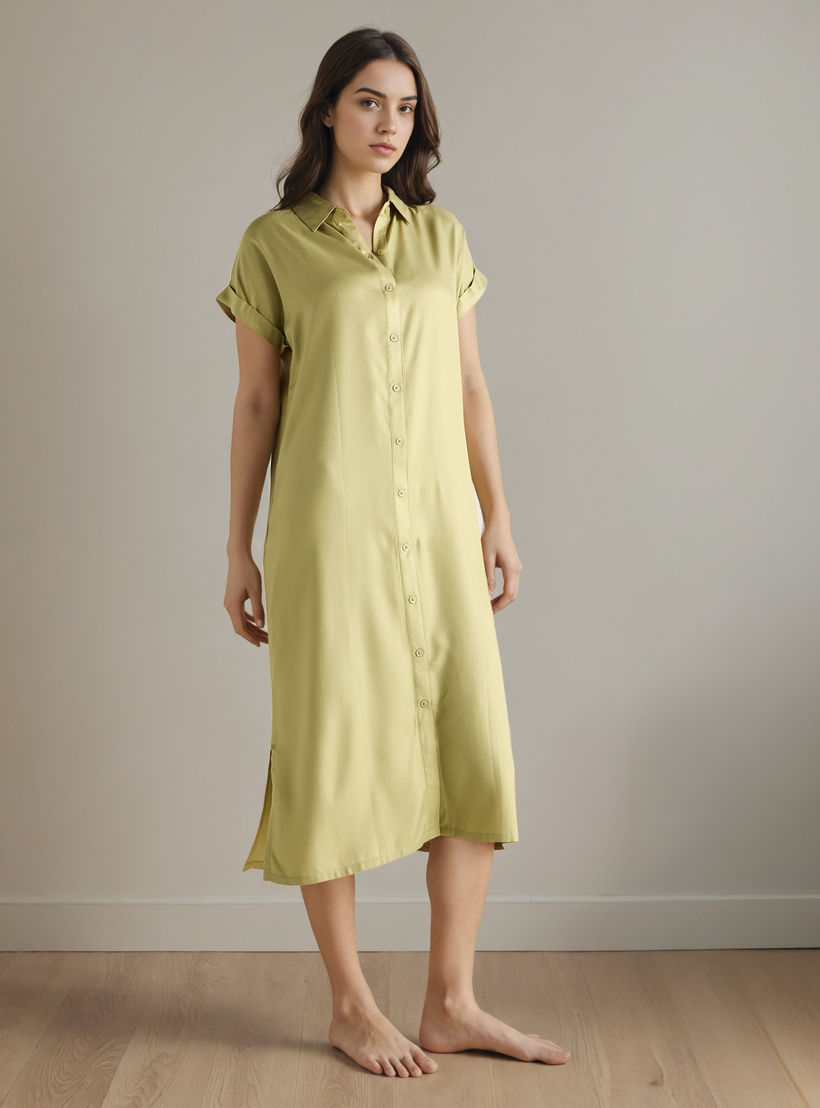 فساتين نوم متنوعة بياقة عادية وأزرار - طقم من 2-women-clothing-nightwear-nighties-image-6