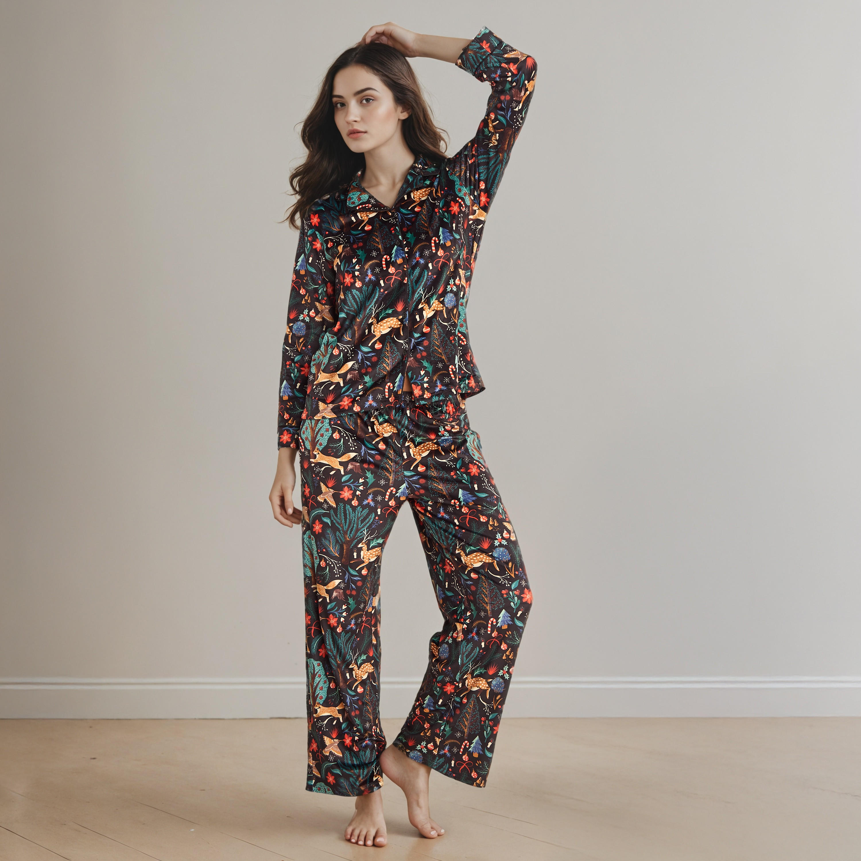 Printed Pyjama Set-women-clothing-nightwear-pyjamas-longsets-image-1