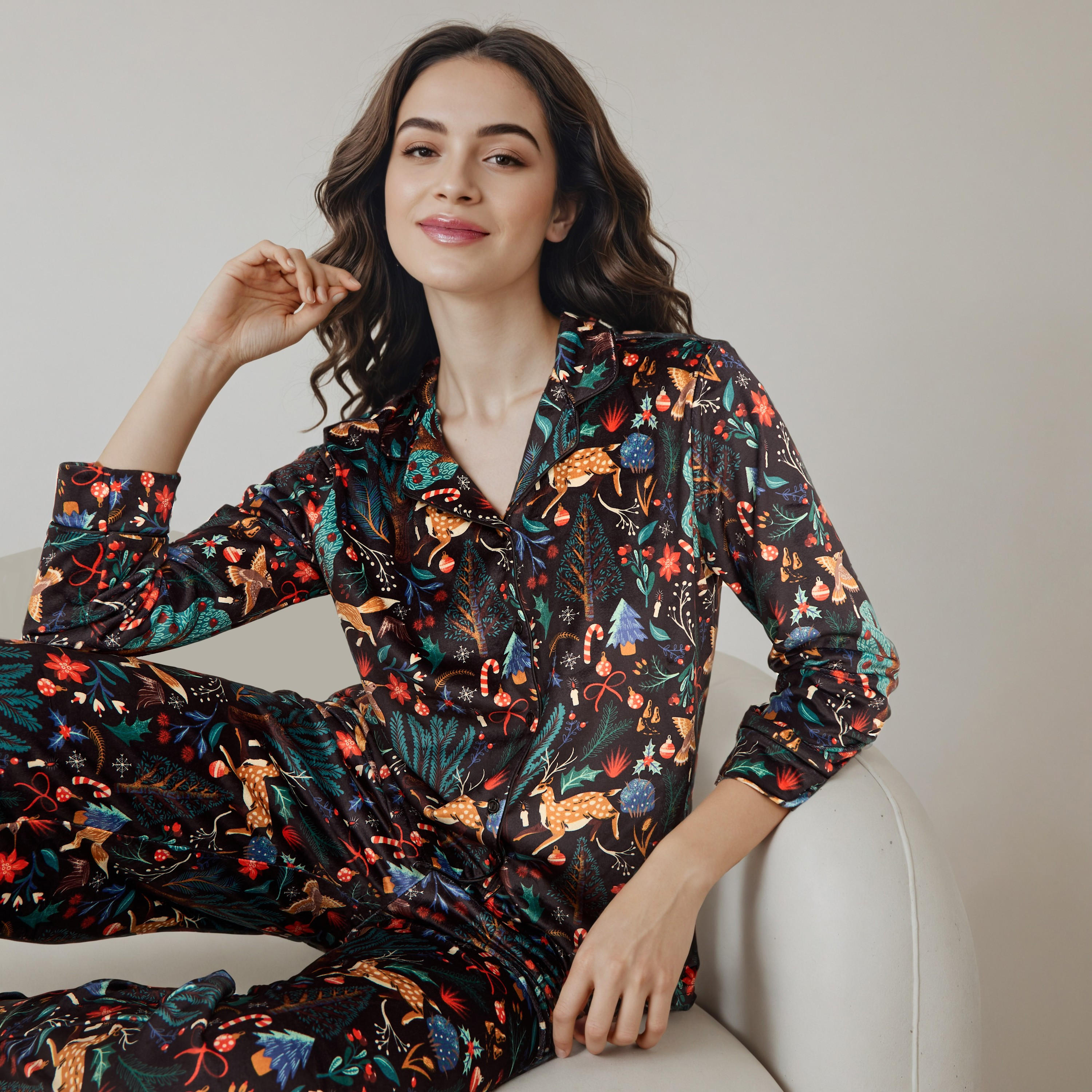 Printed Pyjama Set-women-clothing-nightwear-pyjamas-longsets-image-2