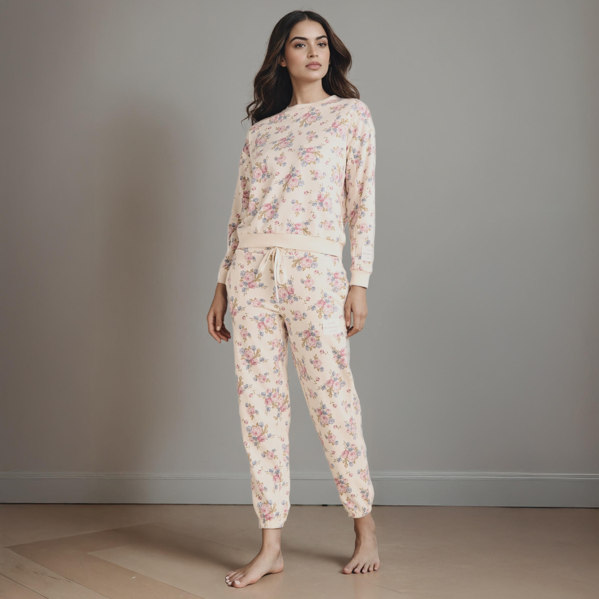Floral Print Pyjama Set-women-clothing-nightwear-pyjamas-longsets-image-1