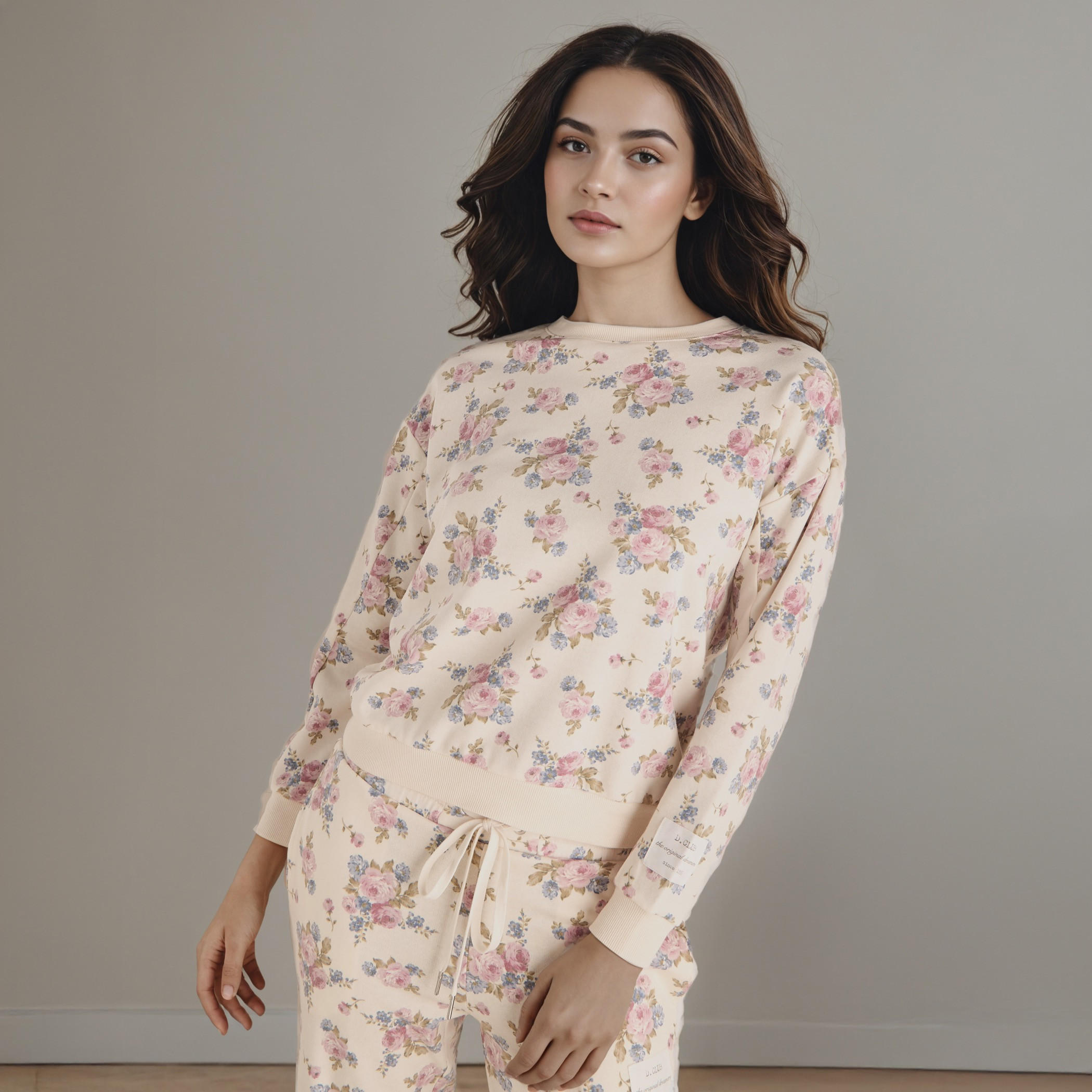 Floral Print Pyjama Set-women-clothing-nightwear-pyjamas-longsets-image-2