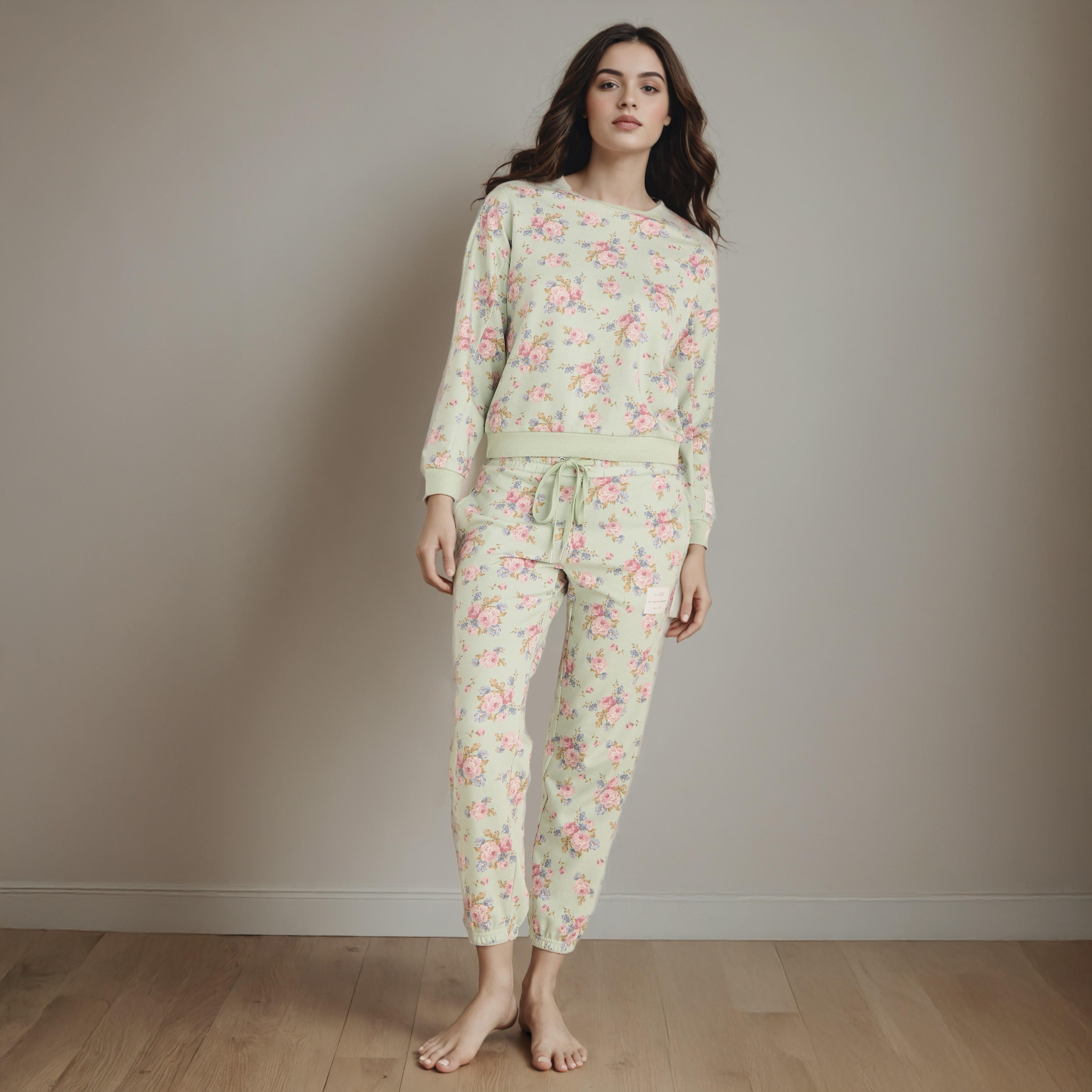 Floral Print Pyjama Set-women-clothing-nightwear-pyjamas-longsets-image-1