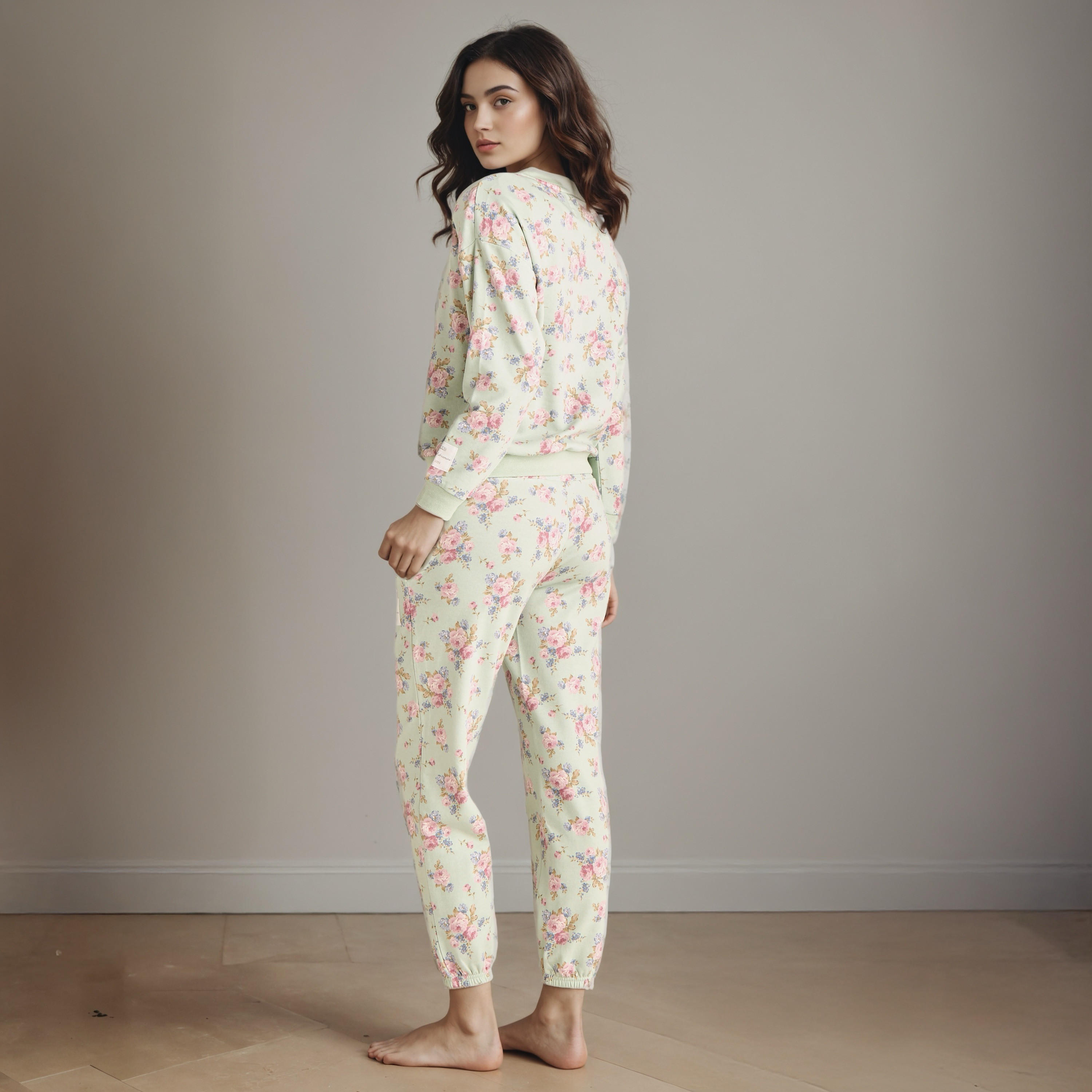 Floral Print Pyjama Set-women-clothing-nightwear-pyjamas-longsets-image-3