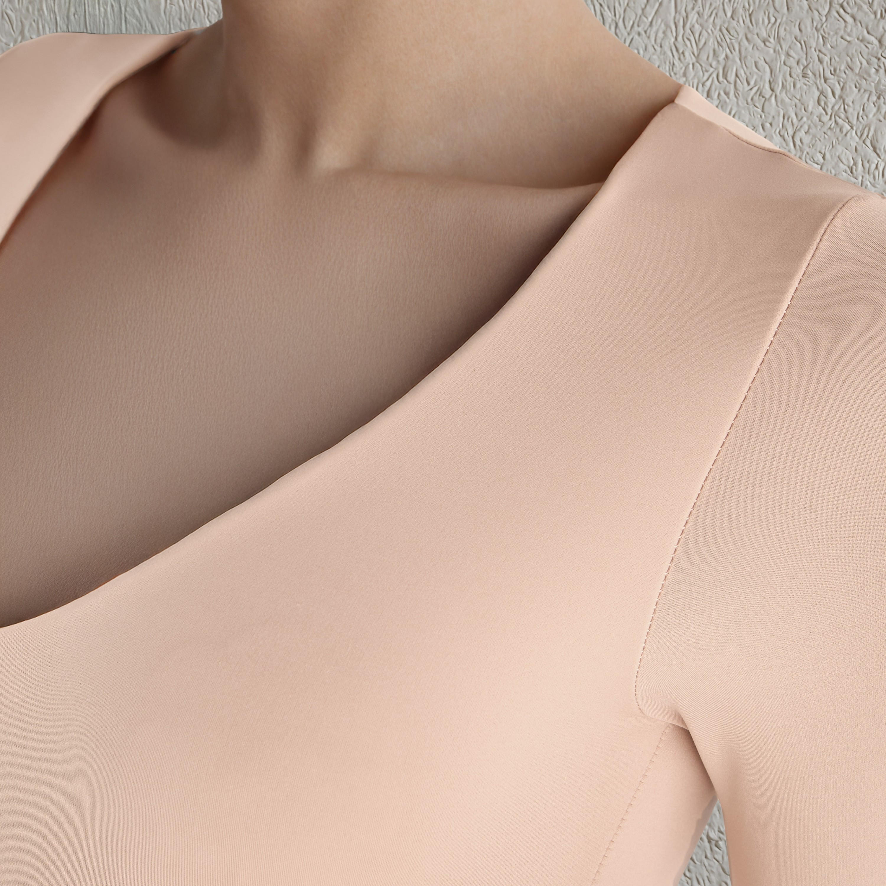 Scoop Neck Shaping Bodysuit with Long Sleeves-women-clothing-lingerie-shapewear-image-3