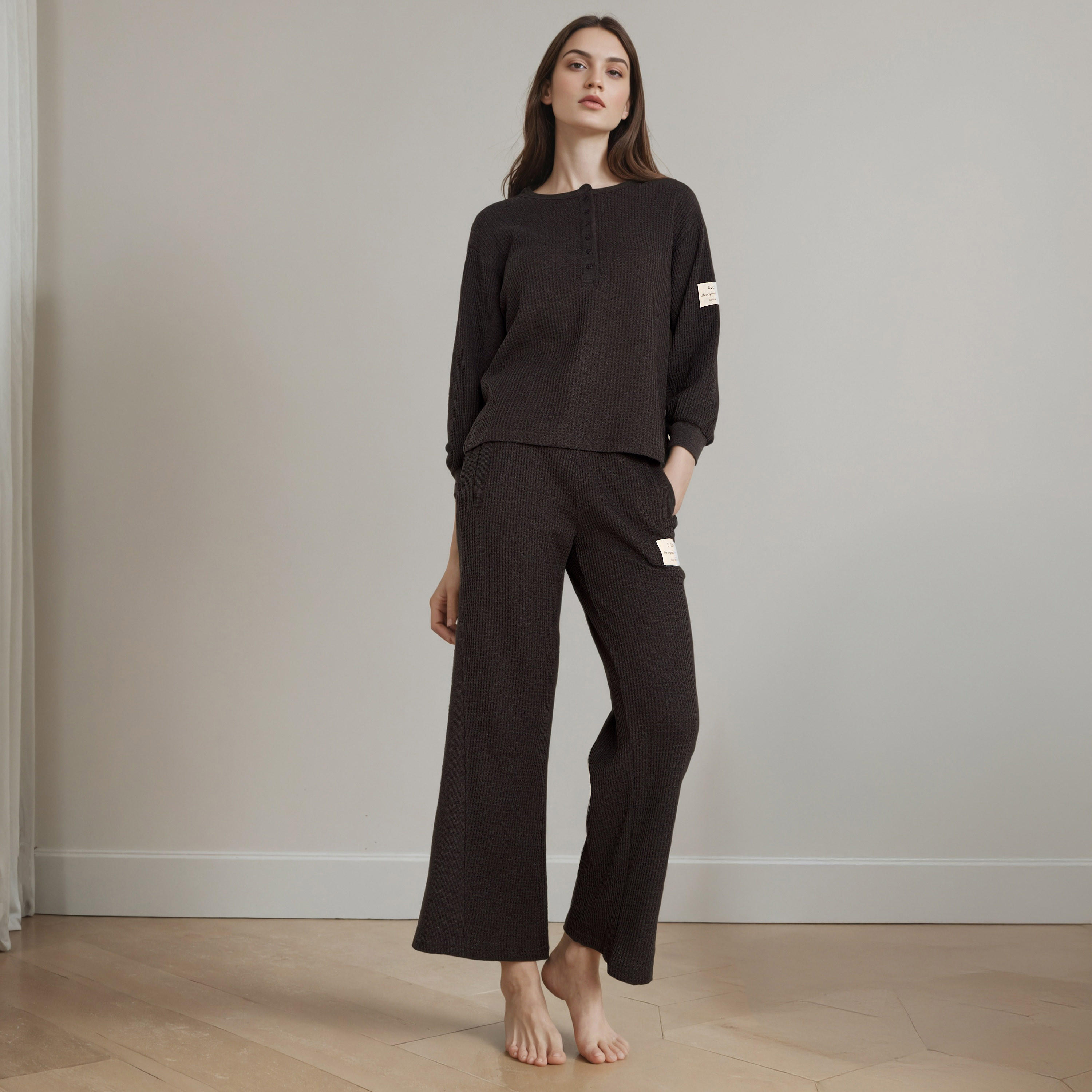Textured Cotton Pyjama Set-women-clothing-nightwear-pyjamas-longsets-image-1