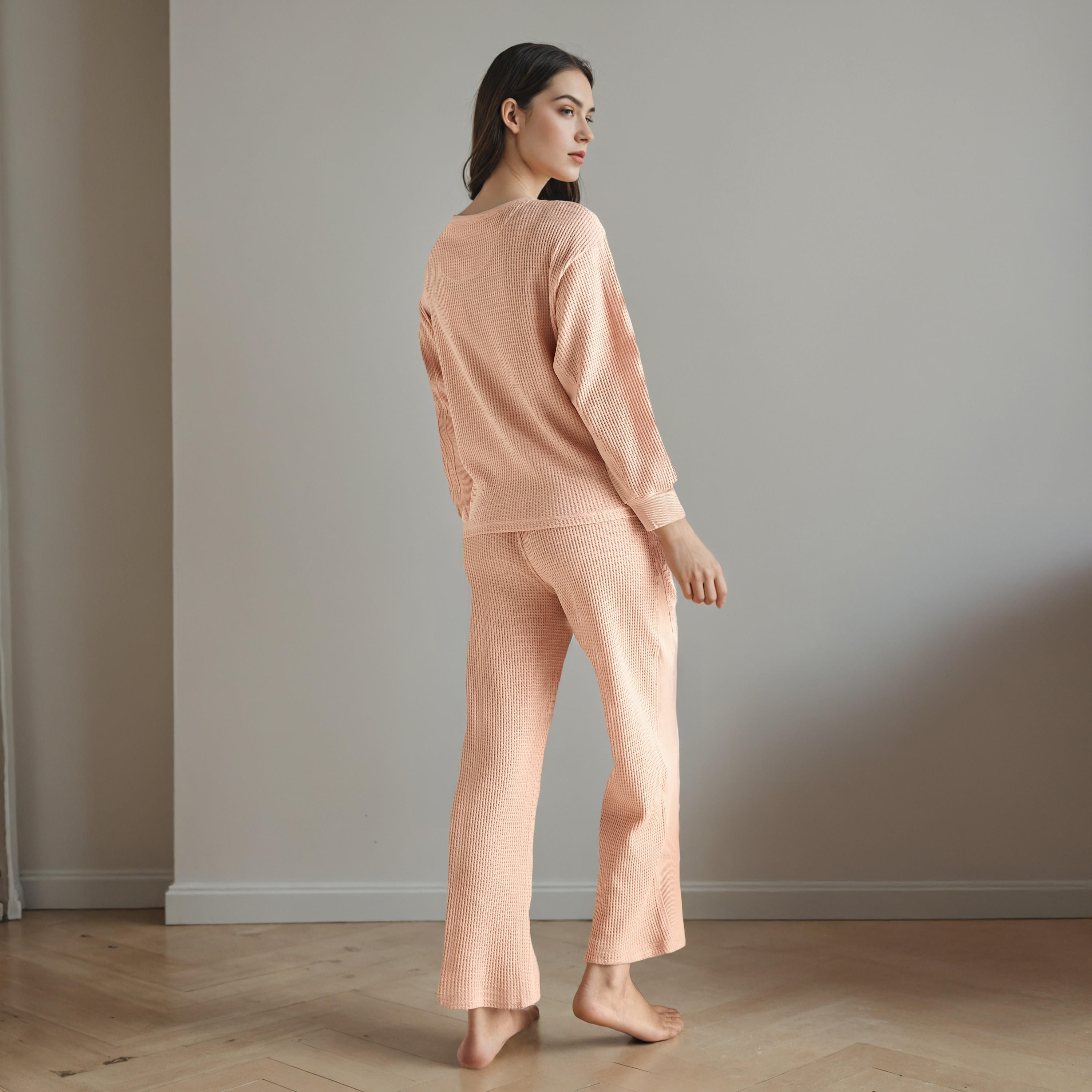 Textured Cotton Pyjama Set-women-clothing-nightwear-pyjamas-longsets-image-3