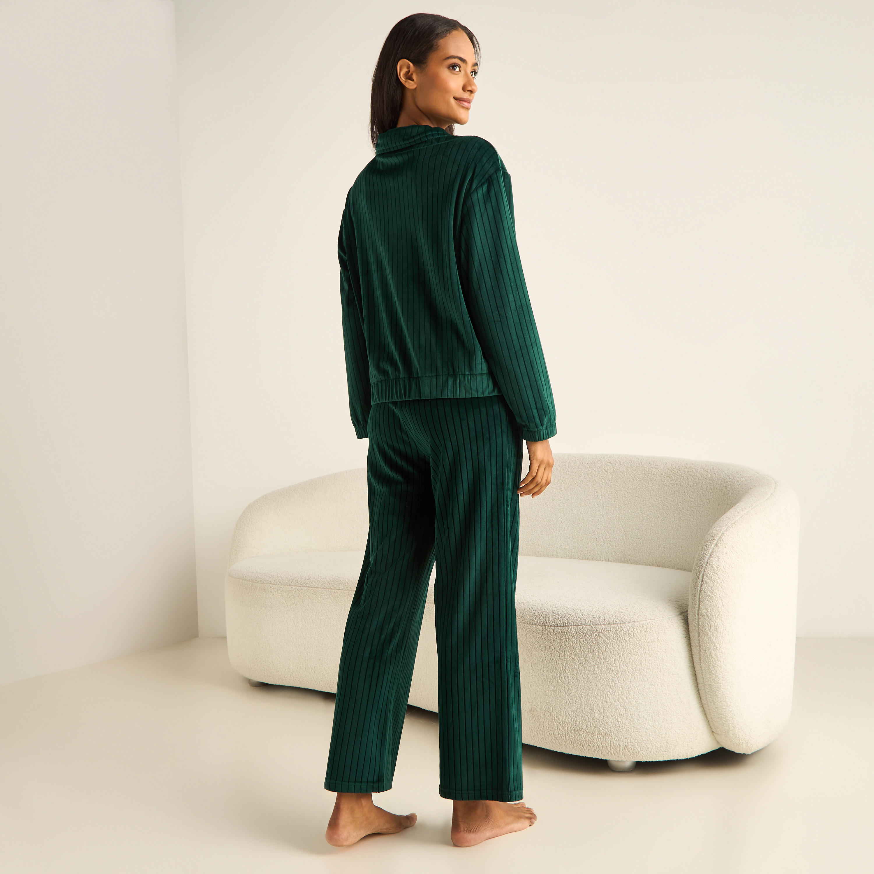Pyjama Set Collared Shirt & Trousers-women-clothing-nightwear-pyjamas-longsets-image-3
